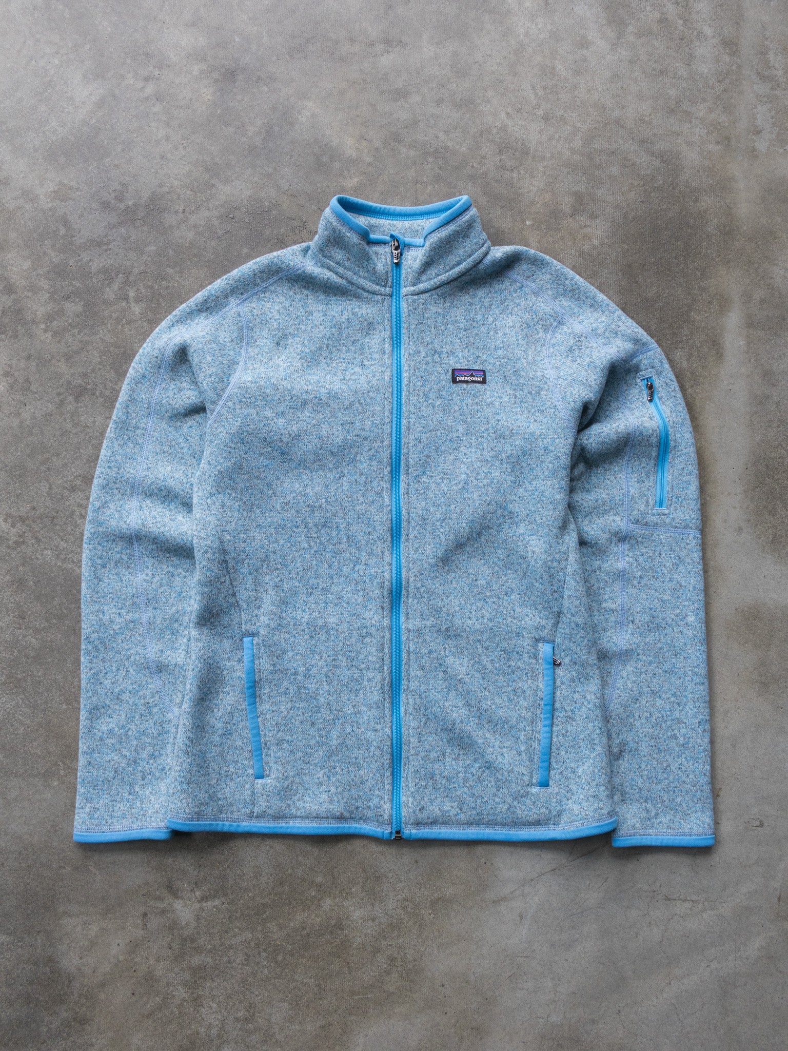 Vintage Light Blue Patagonia Full Zip Fleece Jacket (Women's M)