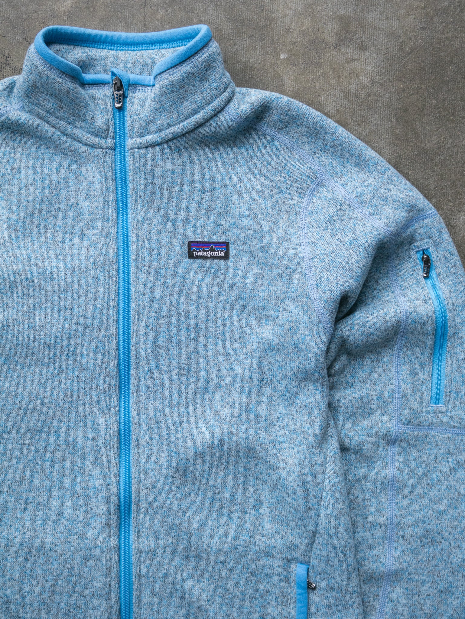 Vintage Light Blue Patagonia Full Zip Fleece Jacket (Women's M)