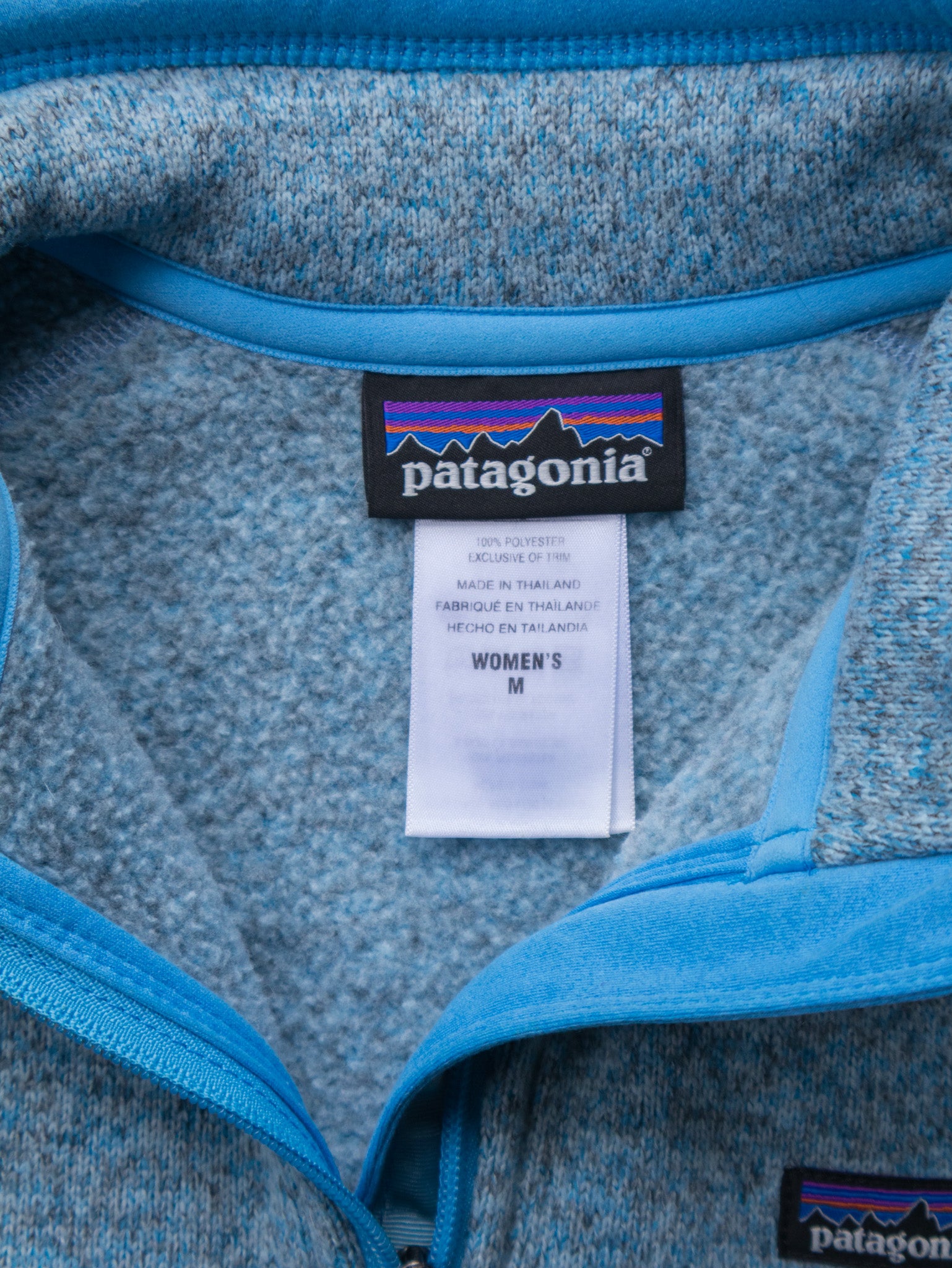 Vintage Light Blue Patagonia Full Zip Fleece Jacket (Women's M)