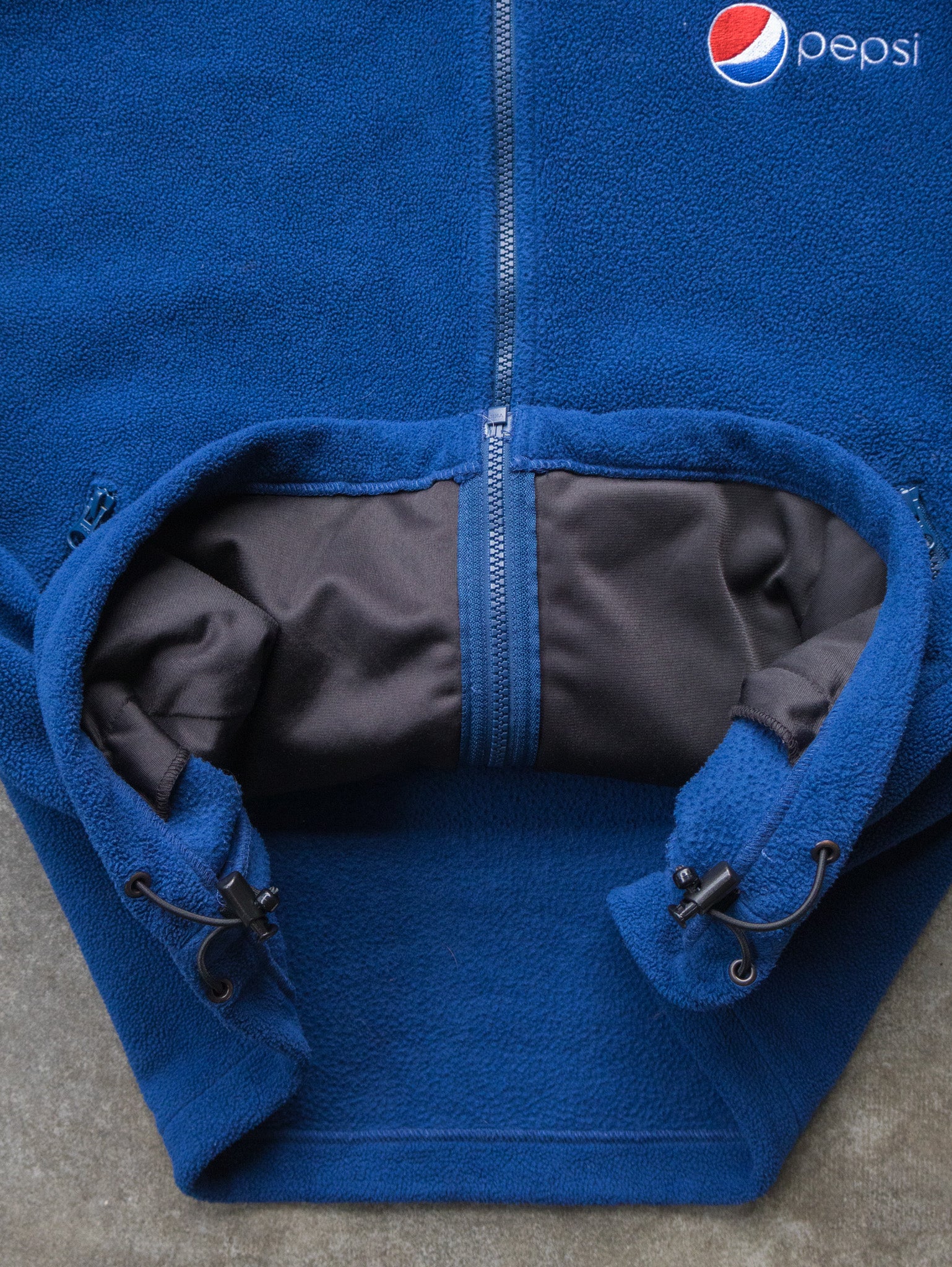 Vintage 00s Blue Pepsi Full Zip Fleece Sweatshirt (XL)