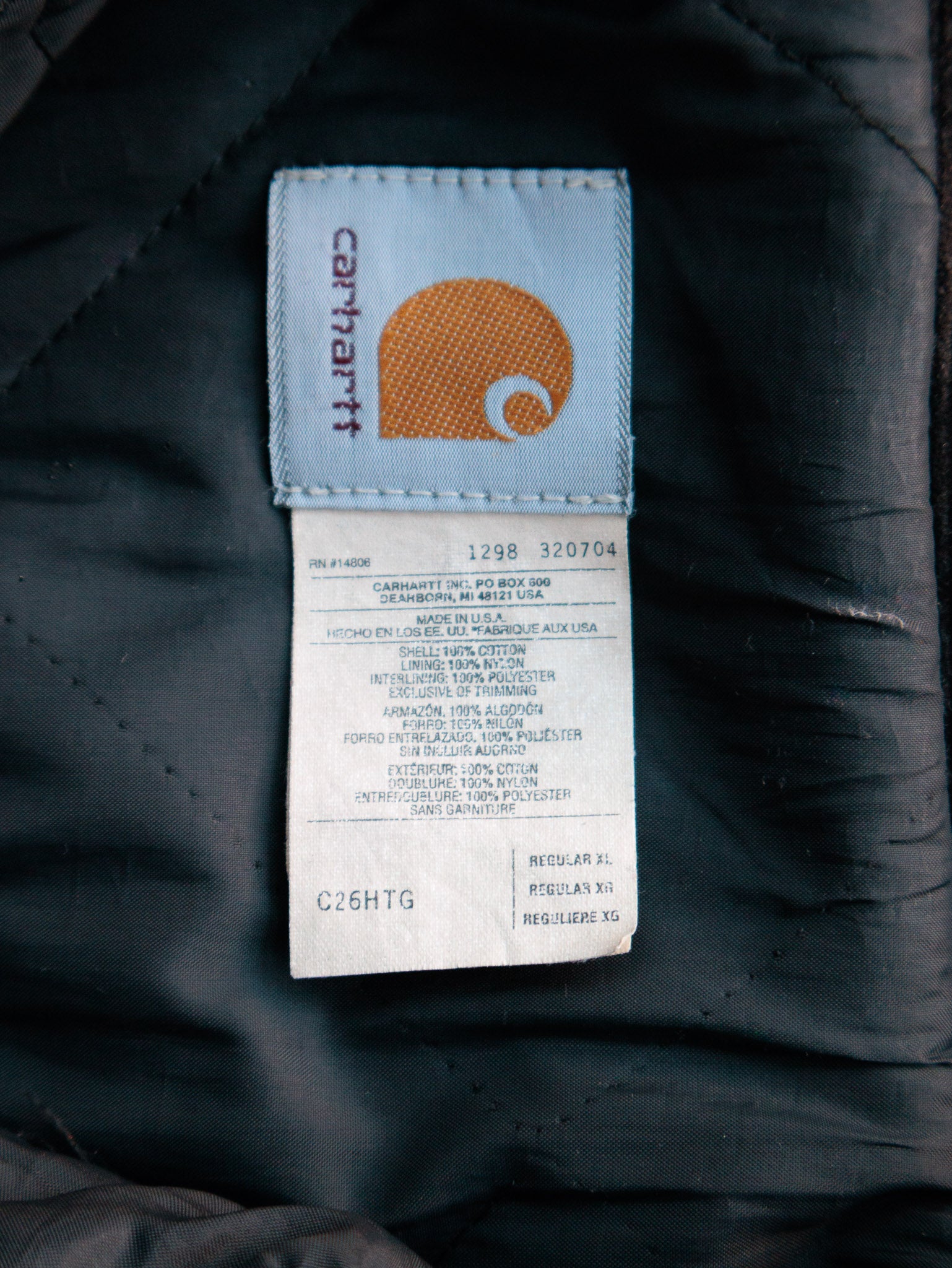 Vintage 1998 Carhartt C26 HTG 'Hunter Green' Traditional Coat (XL)