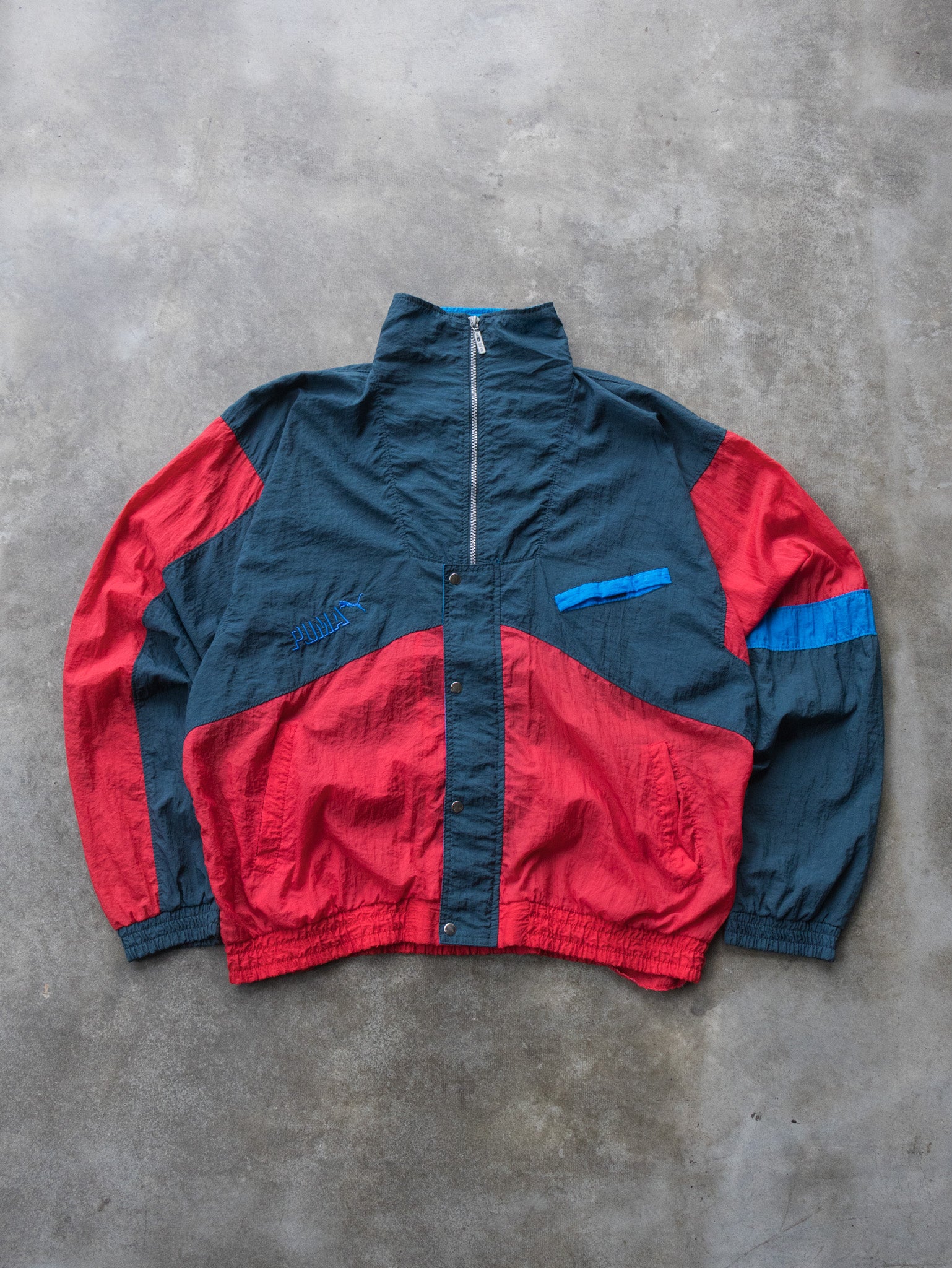 Vintage 90s Multicolor Puma Windbreaker Jacket (L)