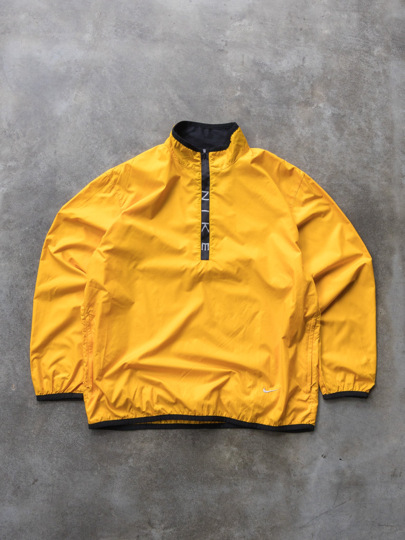 Vintage 00s Yellow Nike Half Zip Windbreaker (M)
