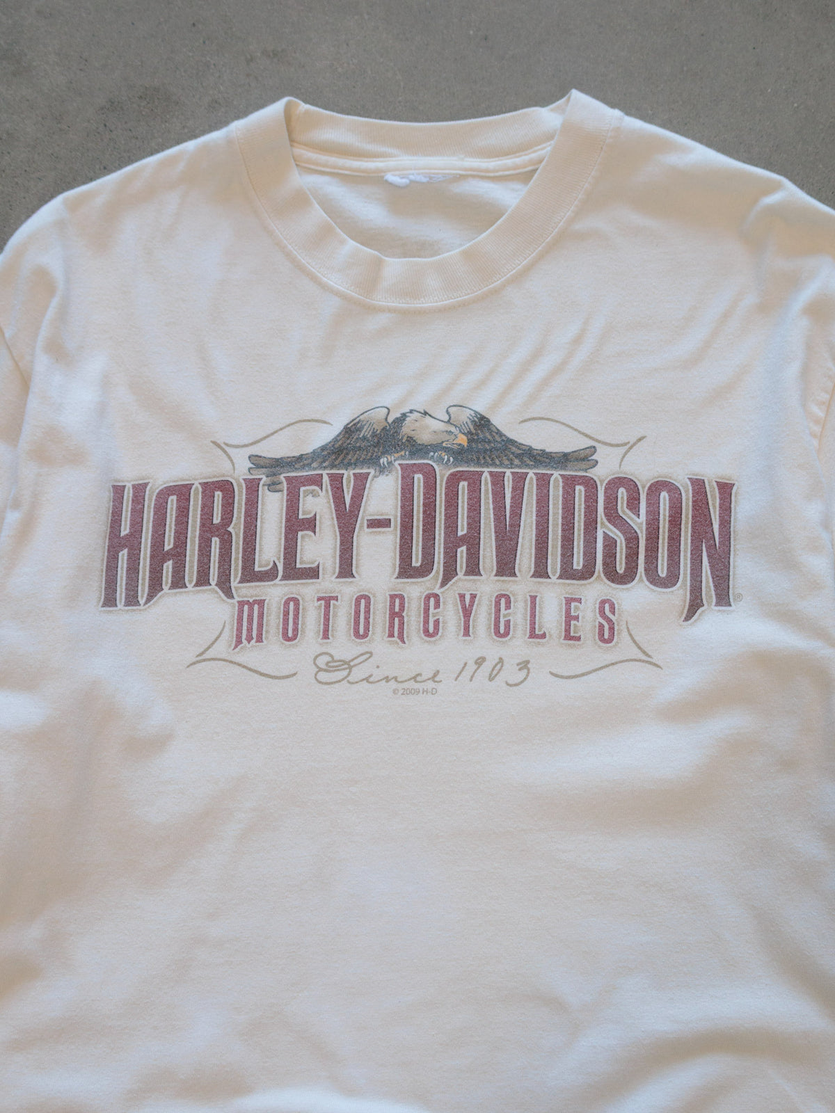 Vintage 2009 White Harley-Davidson Long Sleeve Tee (-)