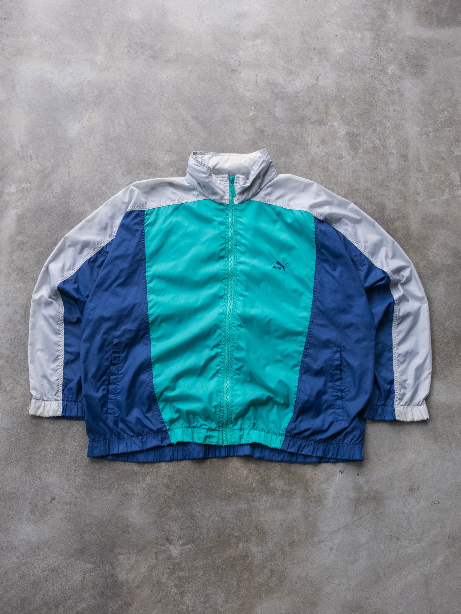 Vintage 90s Multicolor Puma Windbreaker Jacket (XL)