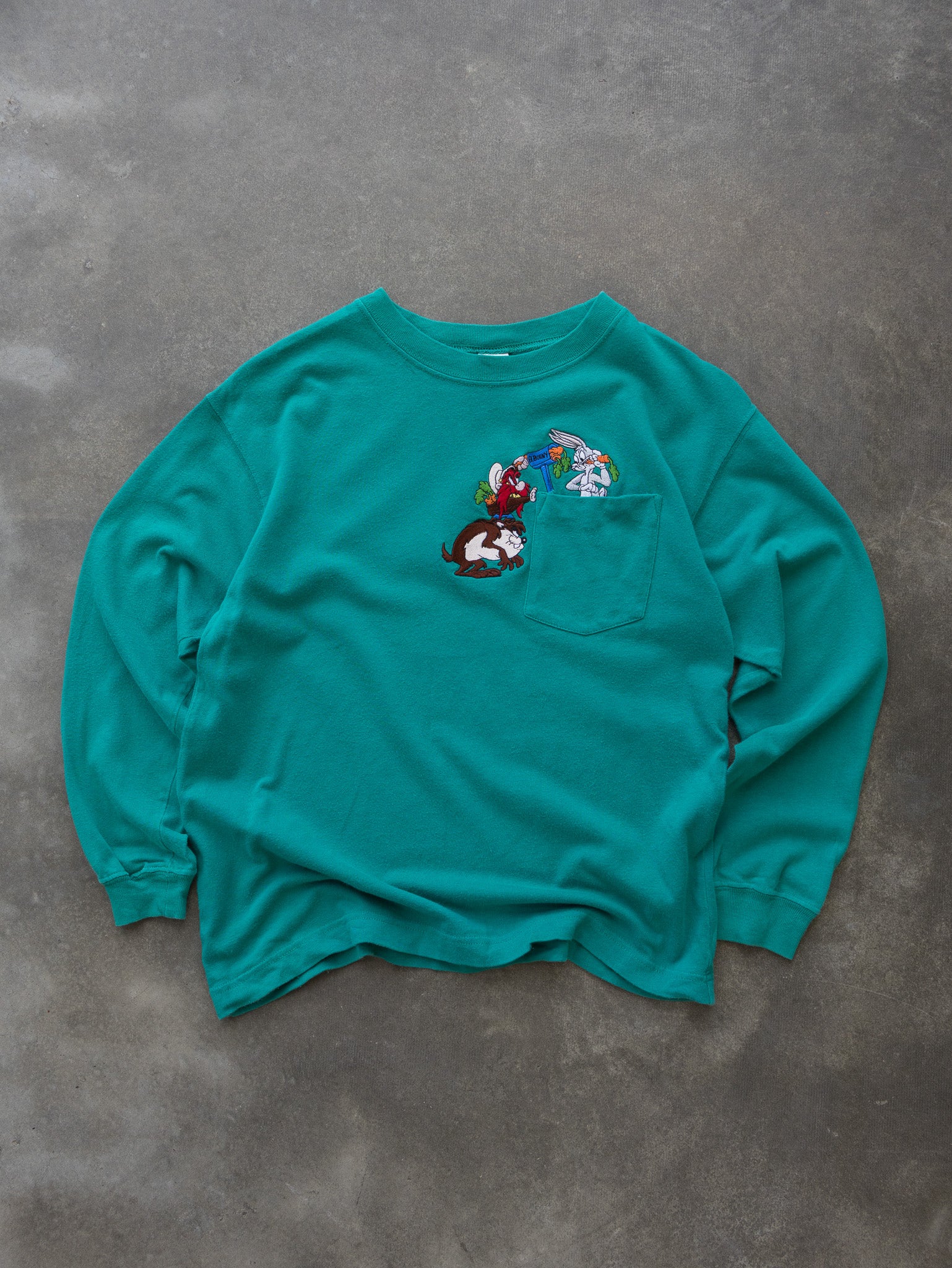 Vintage Teal Looney Tunes Long Sleeve (10–12Y)