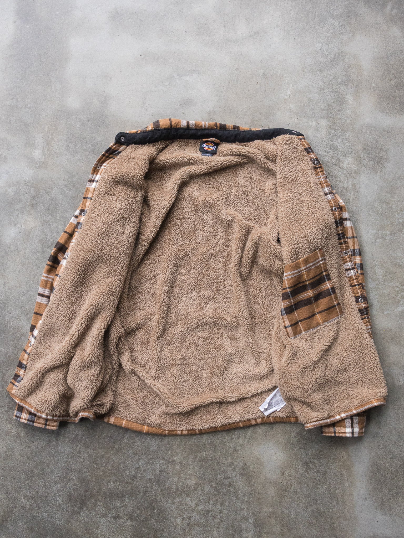 Vintage Brown Plaid Dickies Shirt Jacket (L)