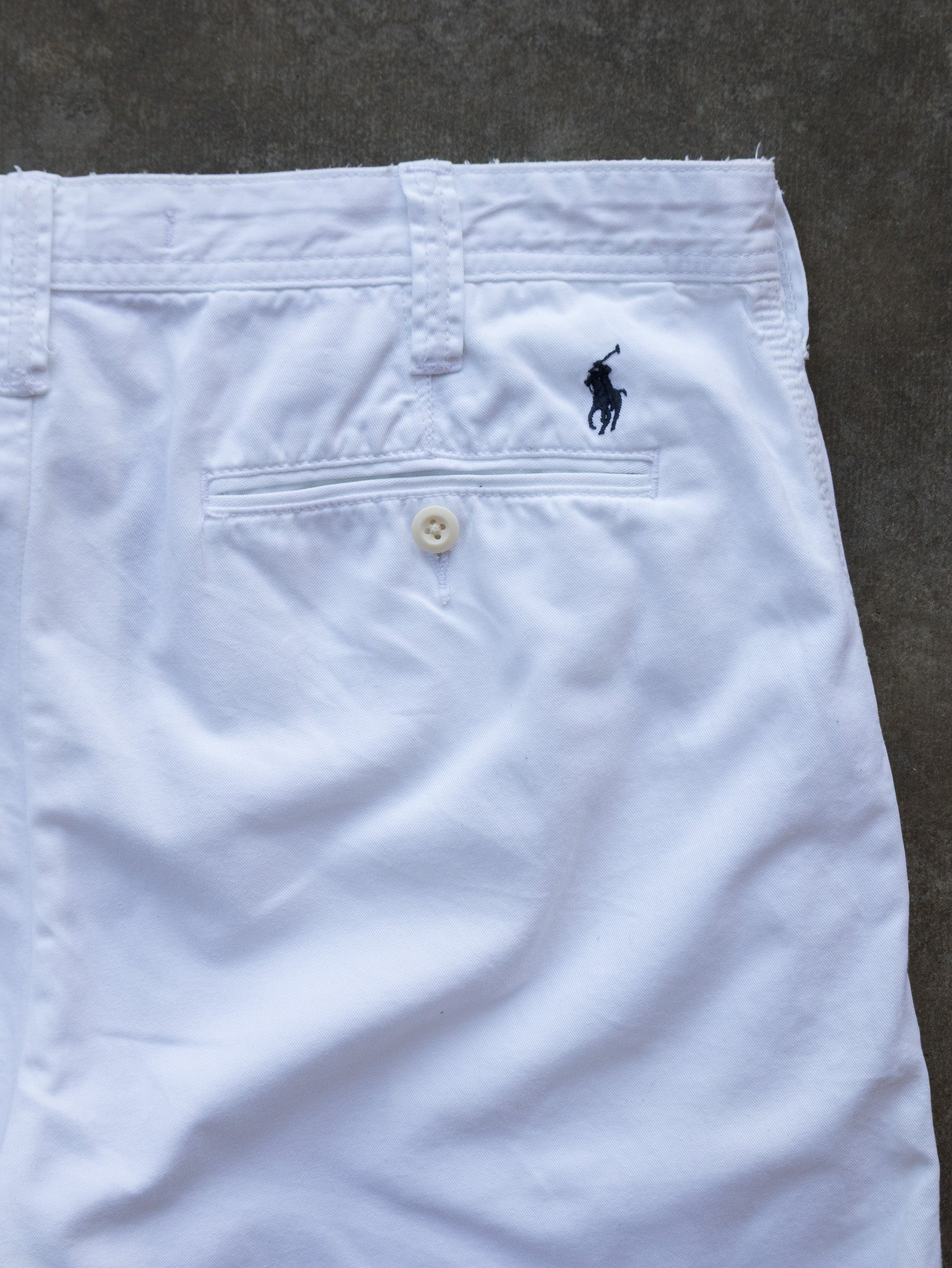 Vintage White Polo Ralph Lauren Chino Shorts (W35)