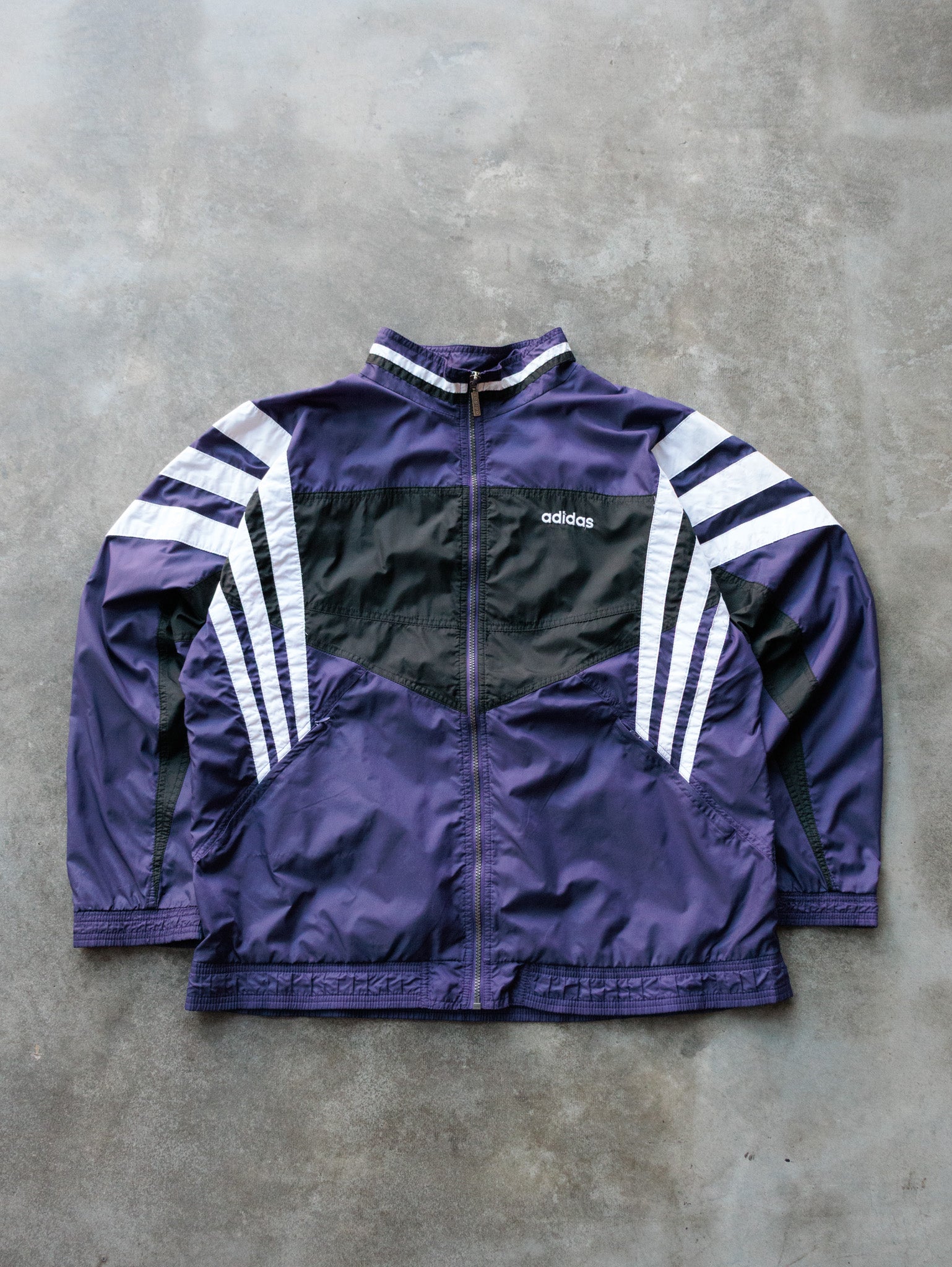 Vintage 90s Purple Adidas Track Jacket (XL)