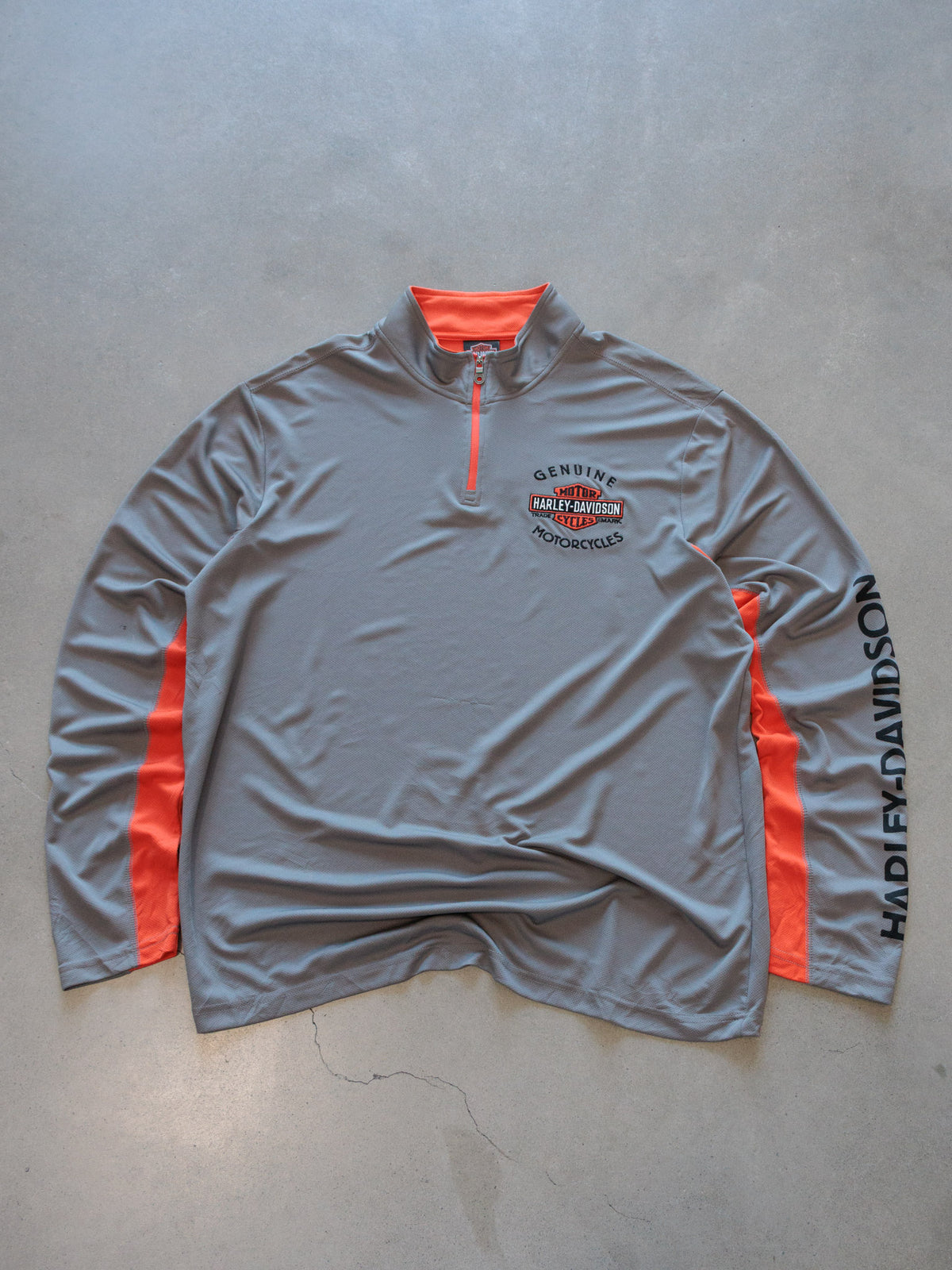 Vintage Grey Harley-Davidson Mentor Ohio Quarter Zip (XL)