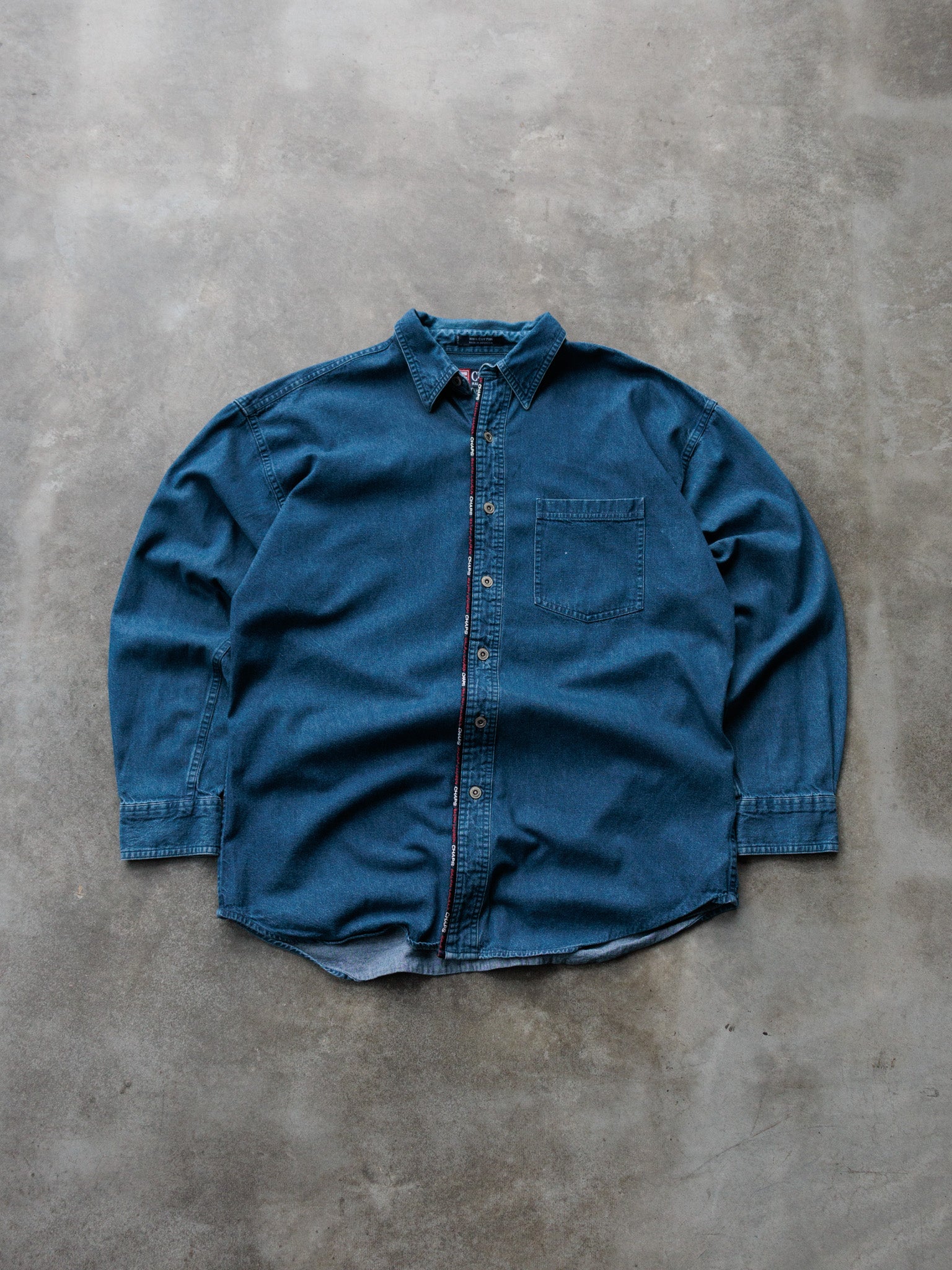 Vintage 00s Blue Chaps Ralph Lauren Denim Shirt (L)
