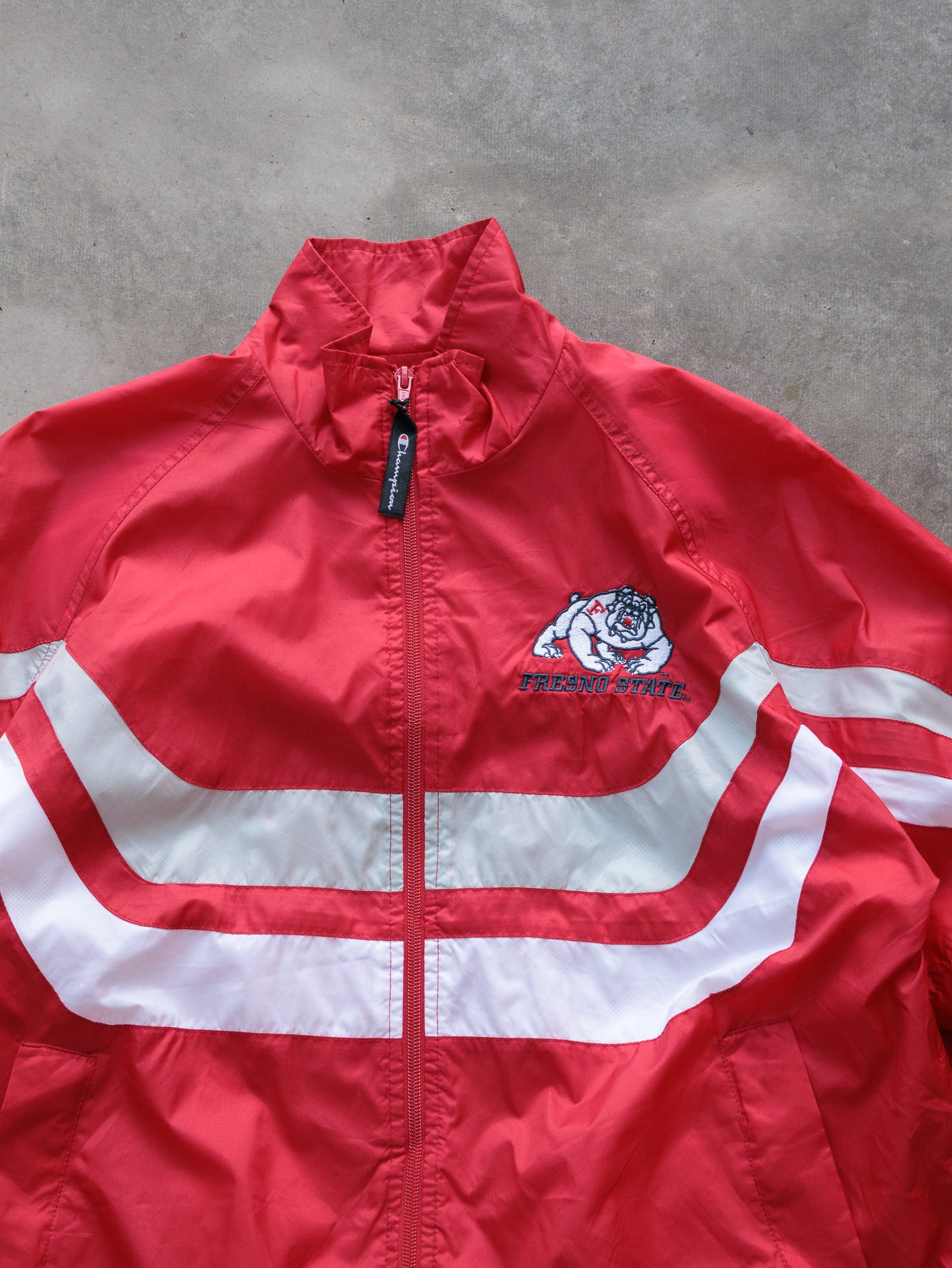 Vintage 90s Red Champion Fresno State Jacket (M)