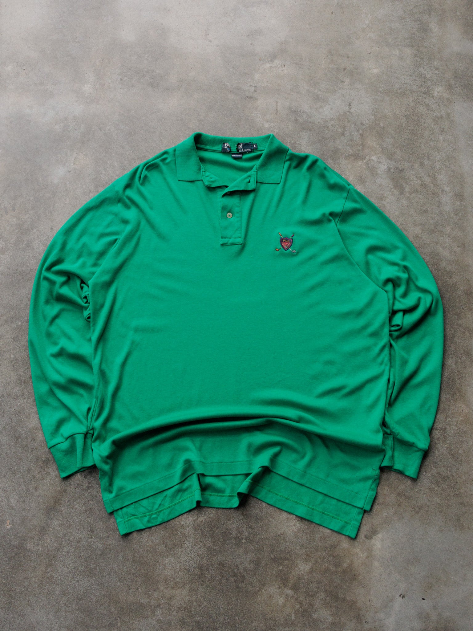 Vintage 90s Green Polo Ralph Lauren Shirt (L)