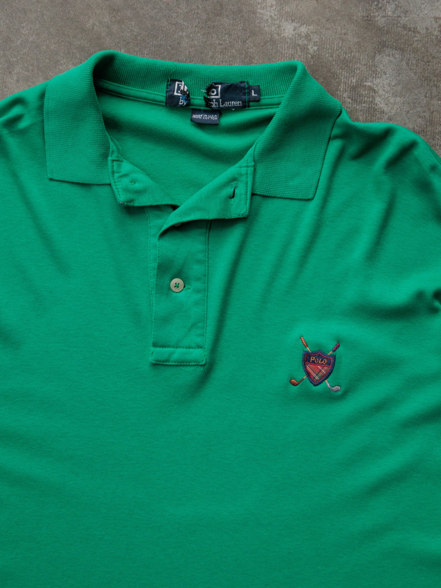 Vintage 90s Green Polo Ralph Lauren Shirt (L)