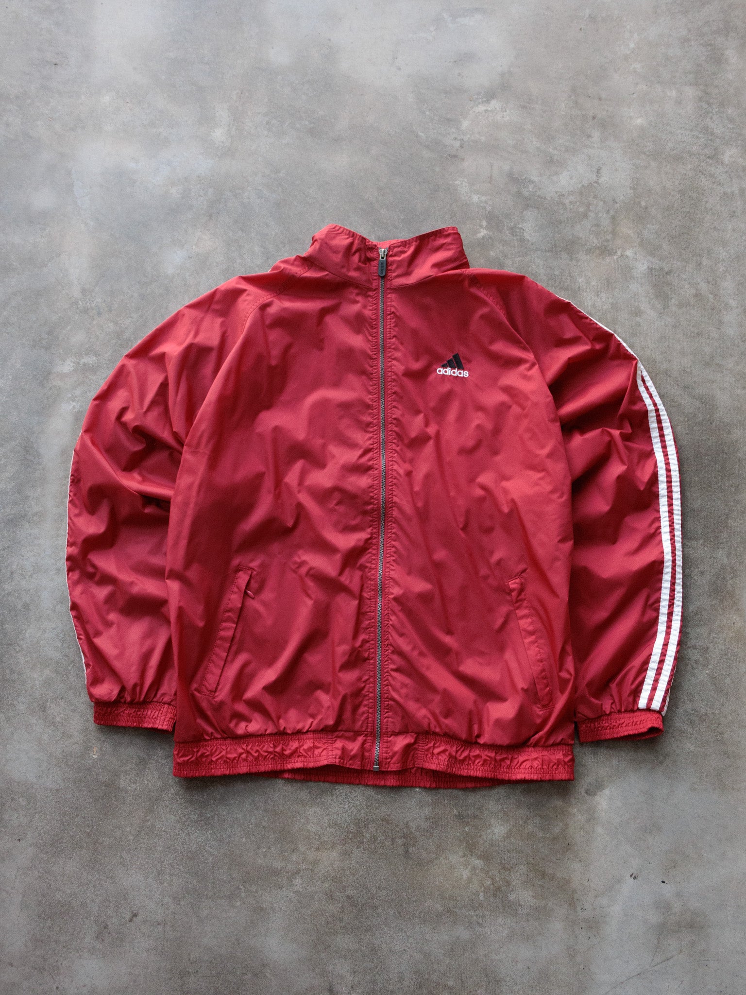 Vintage 90s Red Adidas Track Jacket (XL)