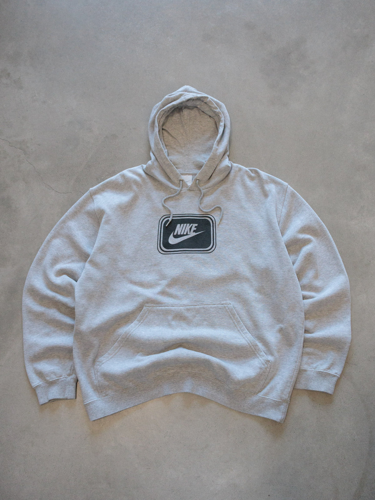 Vintage 90s Grey Nike Hoodie (XL)