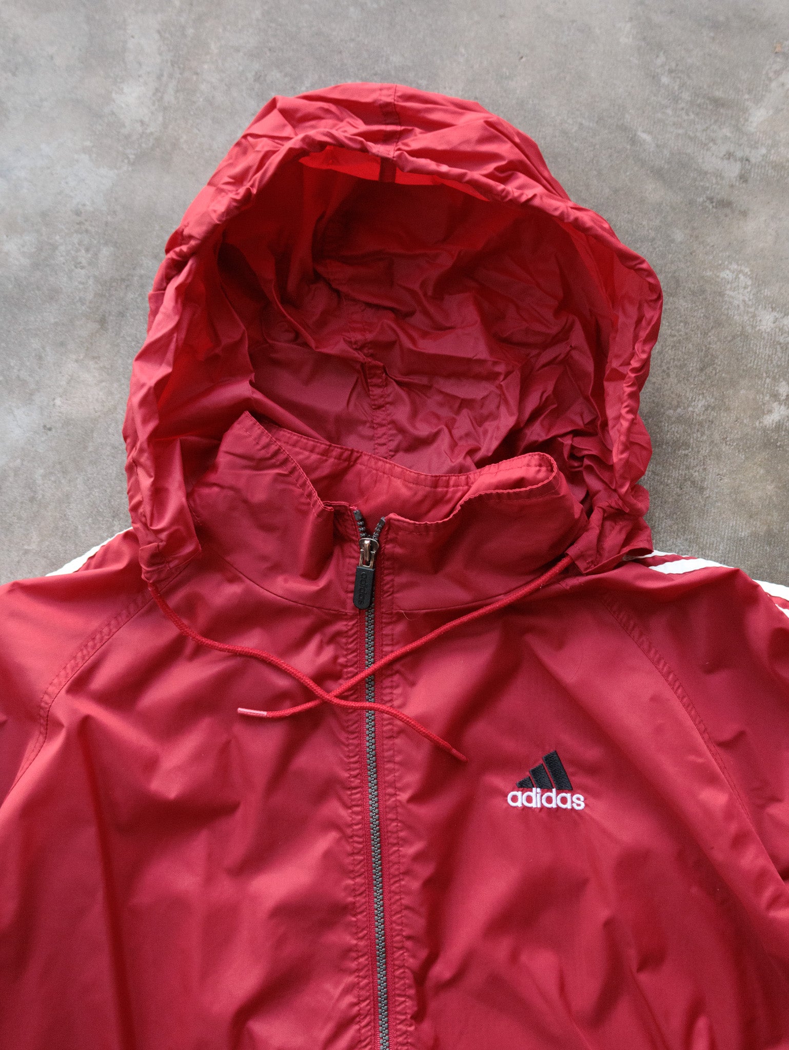 Vintage 90s Red Adidas Track Jacket (XL)