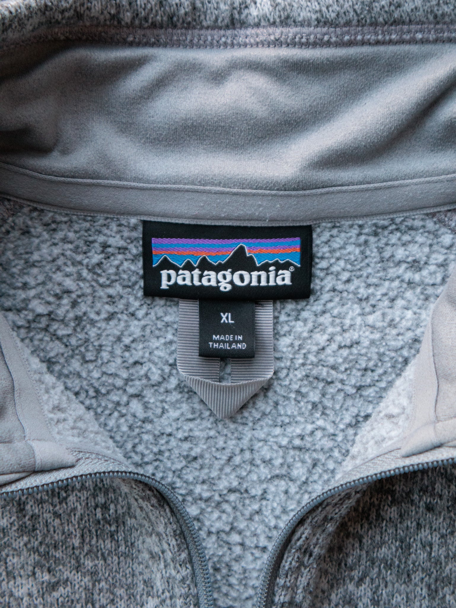 Vintage Grey Patagonia Quarter Zip Fleece Sweatshirt (XL)