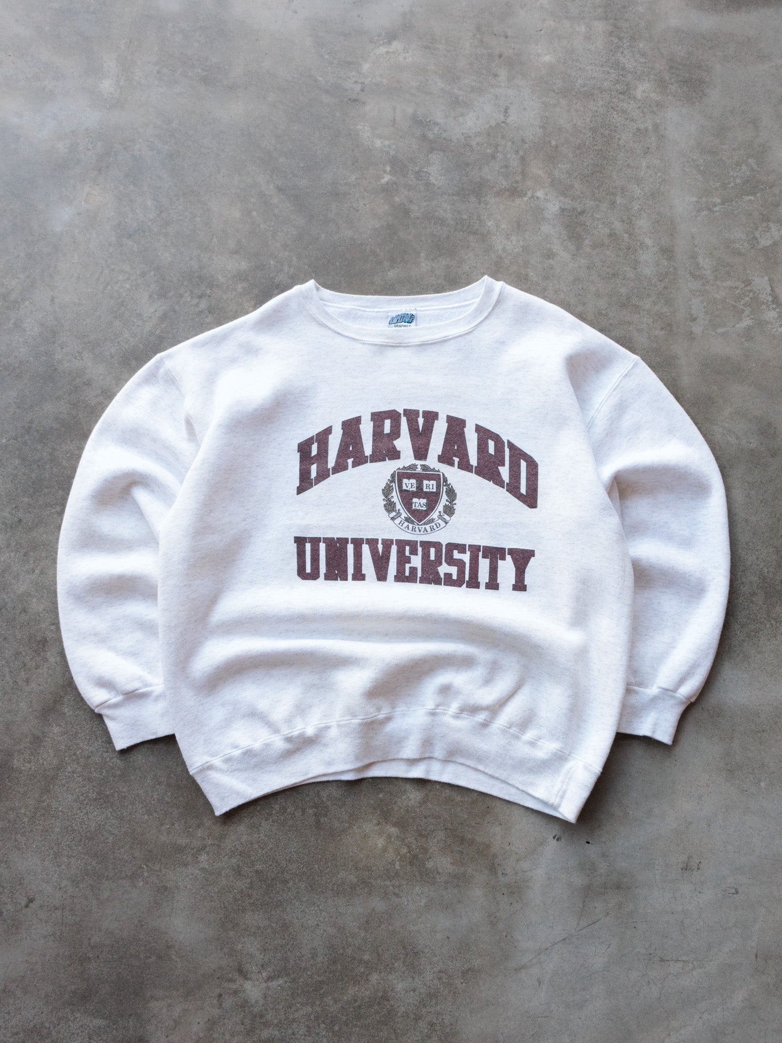 Vintage 90s Marle Grey Harvard University Sweatshirt (XL)