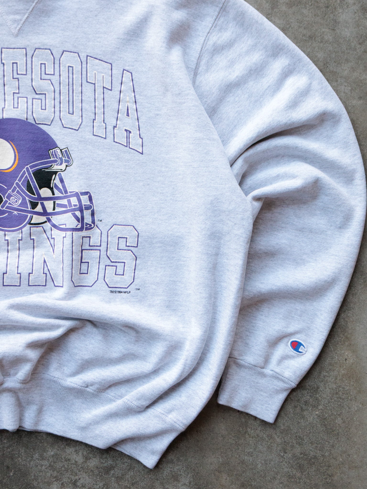 Vintage 1994 Grey Champion Minnesota Vikings Sweatshirt (XL)