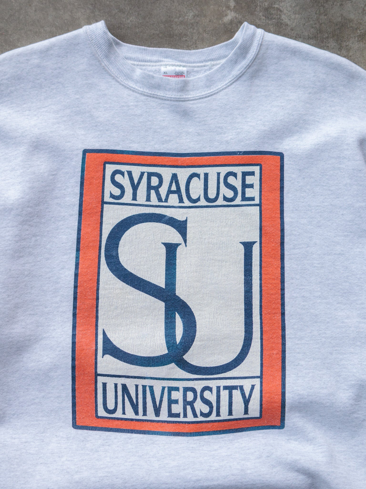 Vintage 90s Grey Syracuse University Sweatshirt (XL)