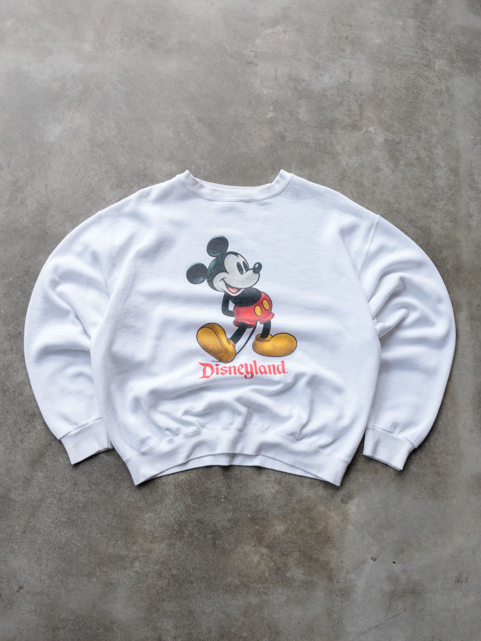 Vintage White Disneyland Mickey Mouse Sweatshirt (-)