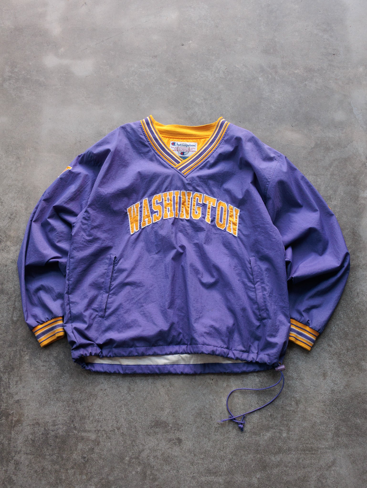 Vintage 90s Purple Champion Washington Pullover Jacket (L)
