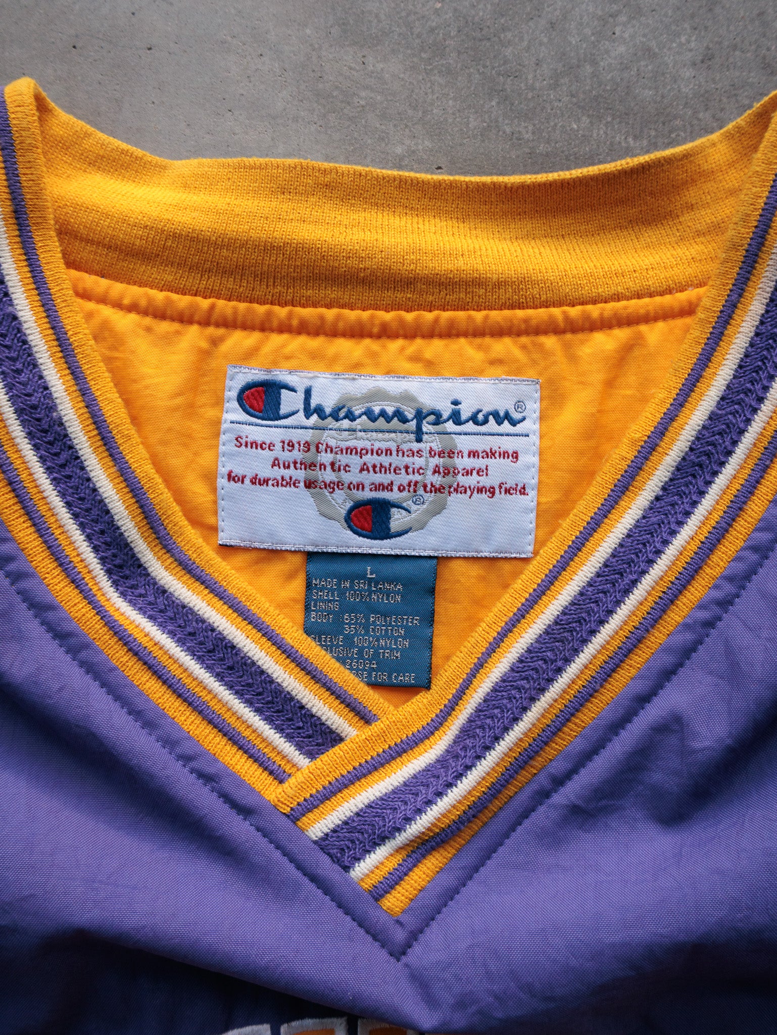 Vintage 90s Purple Champion Washington Pullover Jacket (L)