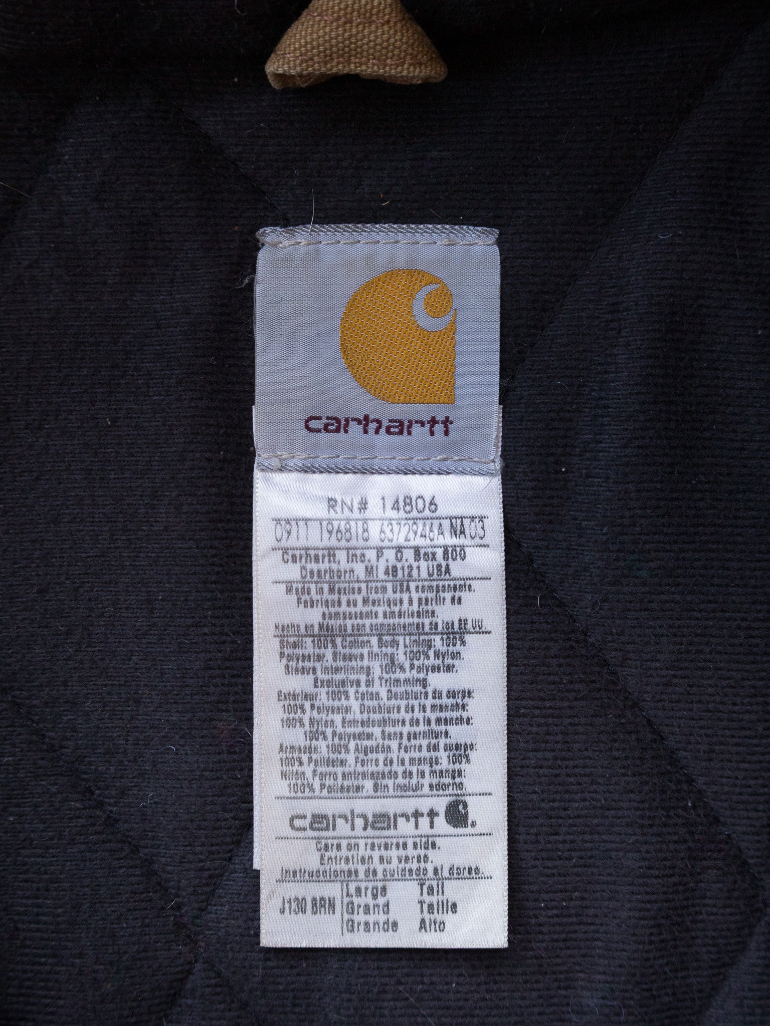 Vintage Carhartt Brown Quilted Jacket (L)