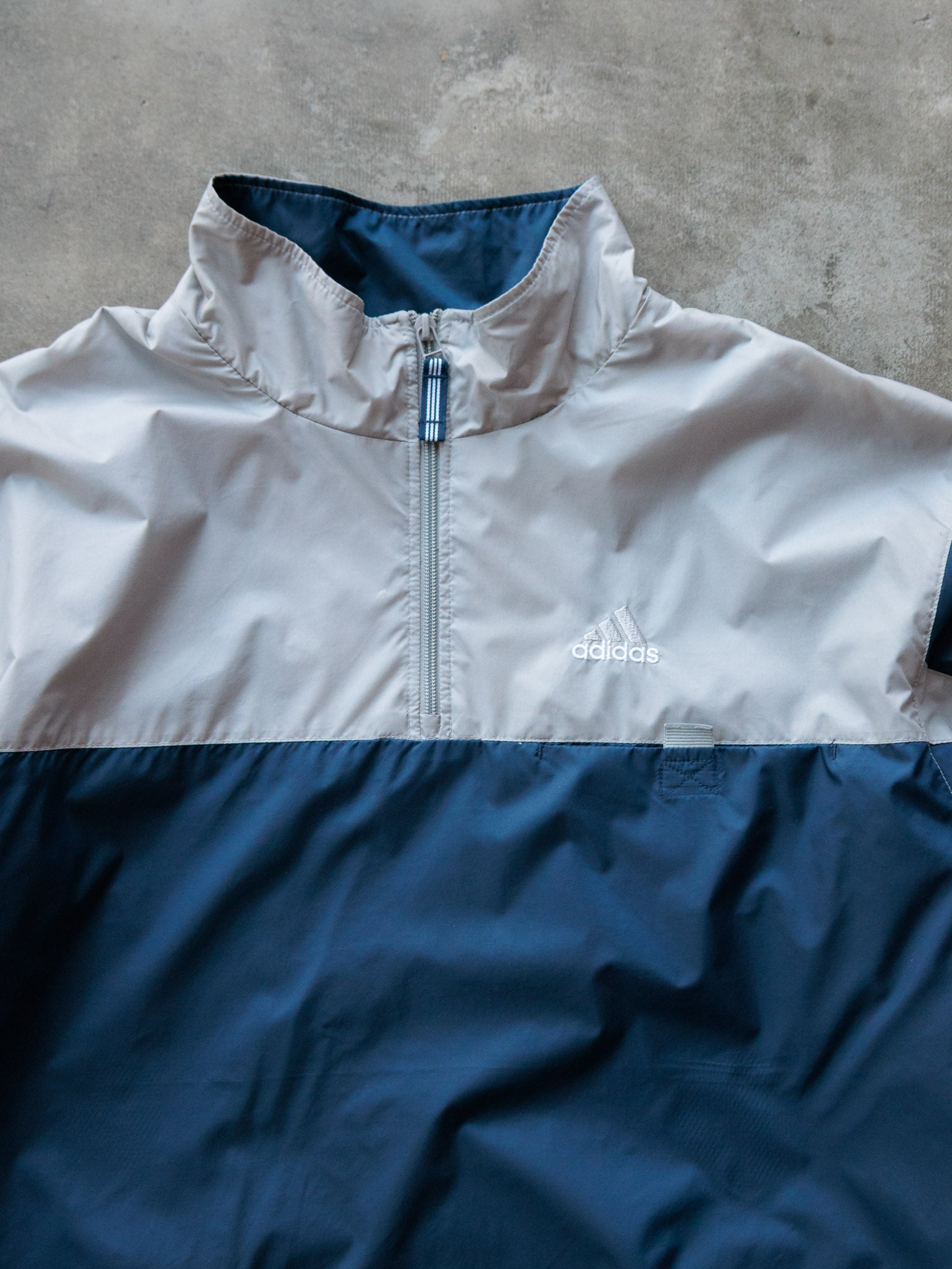 Vintage 00s Navy & Grey Adidas Jacket (L)