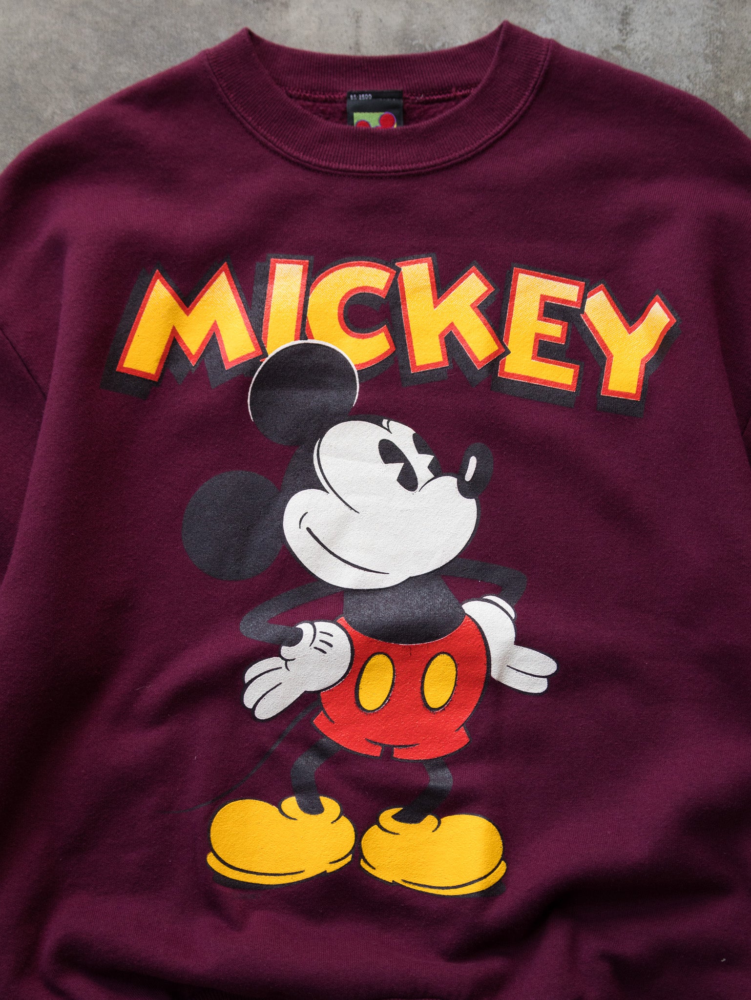 Vintage 90s Maroon Disney Mickey Mouse Sweatshirt (M)