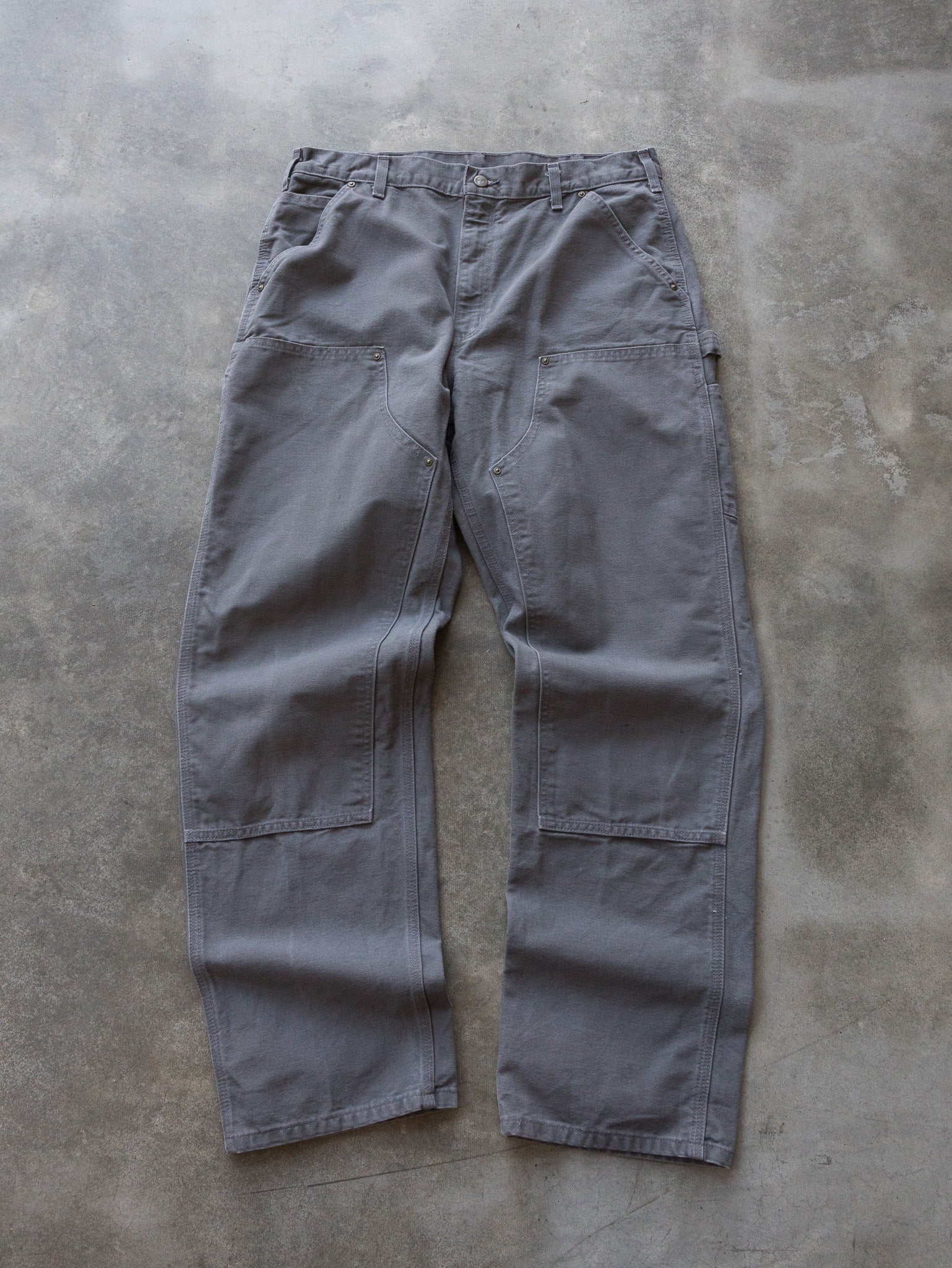 Vintage Grey Carhartt Double Knee Carpenter Pants (W36)