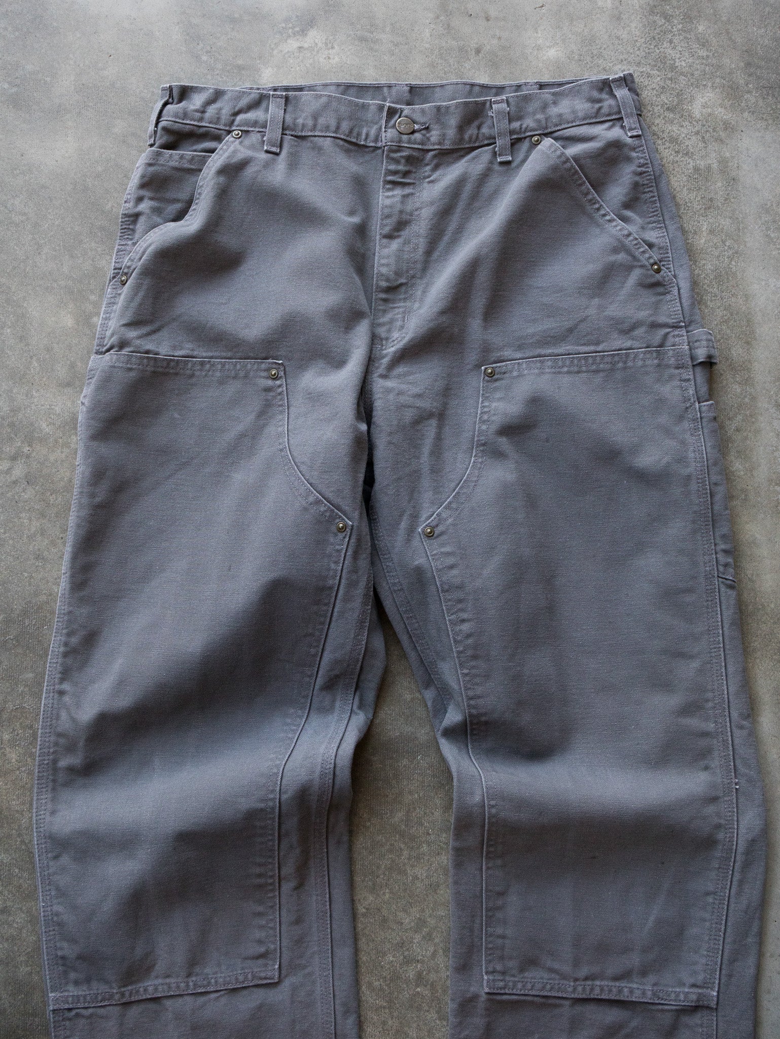 Vintage Grey Carhartt Double Knee Carpenter Pants (W36)