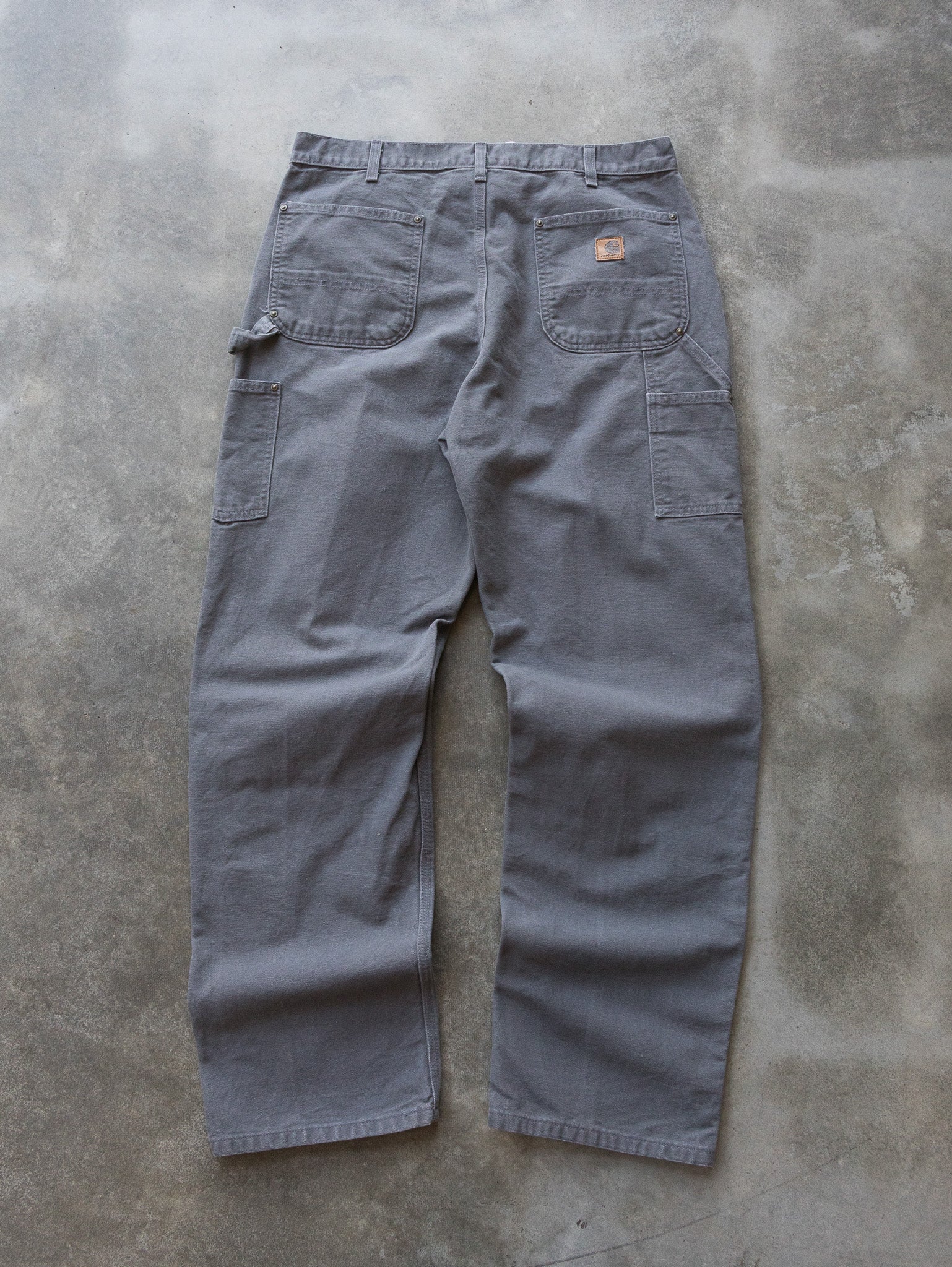 Vintage Grey Carhartt Double Knee Carpenter Pants (W36)