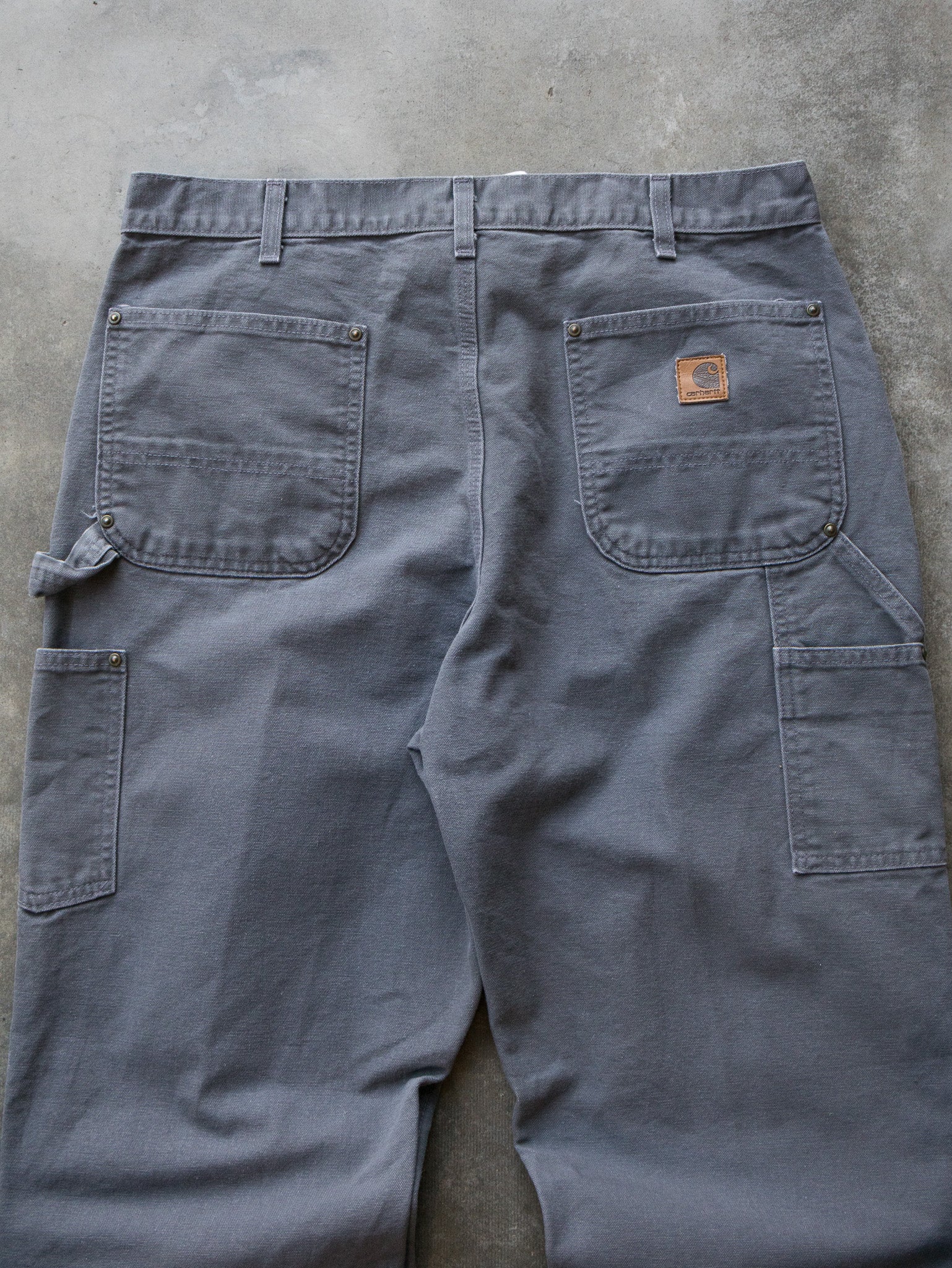 Vintage Grey Carhartt Double Knee Carpenter Pants (W36)