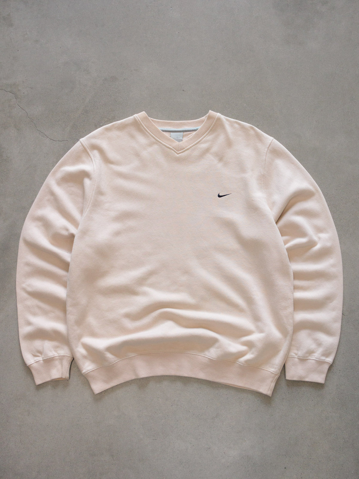 Vintage 00s Pink Nike V-Neck Sweatshirt (L)