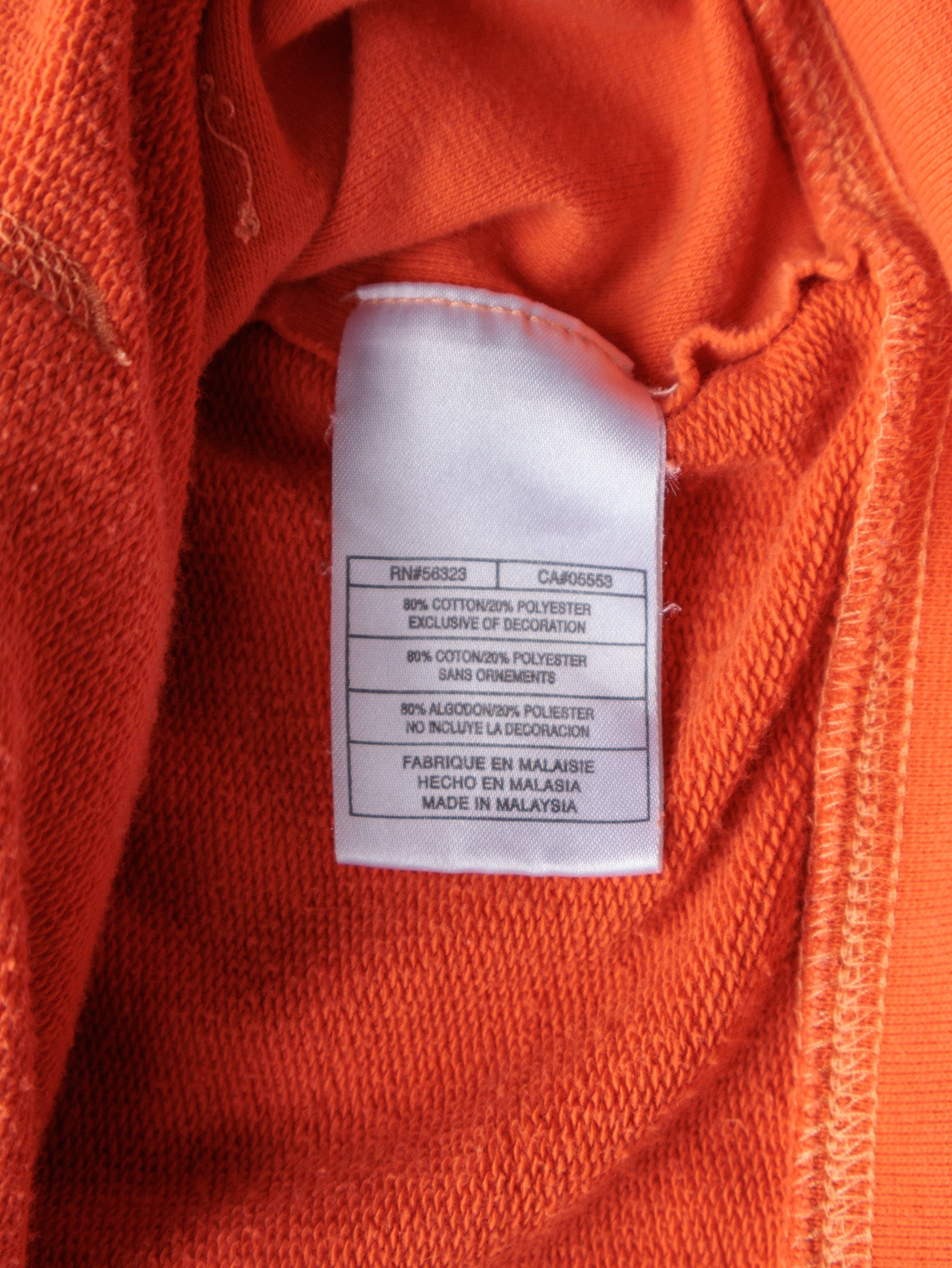 Vintage 00s Orange Nike Zip Hoodie (3XL)