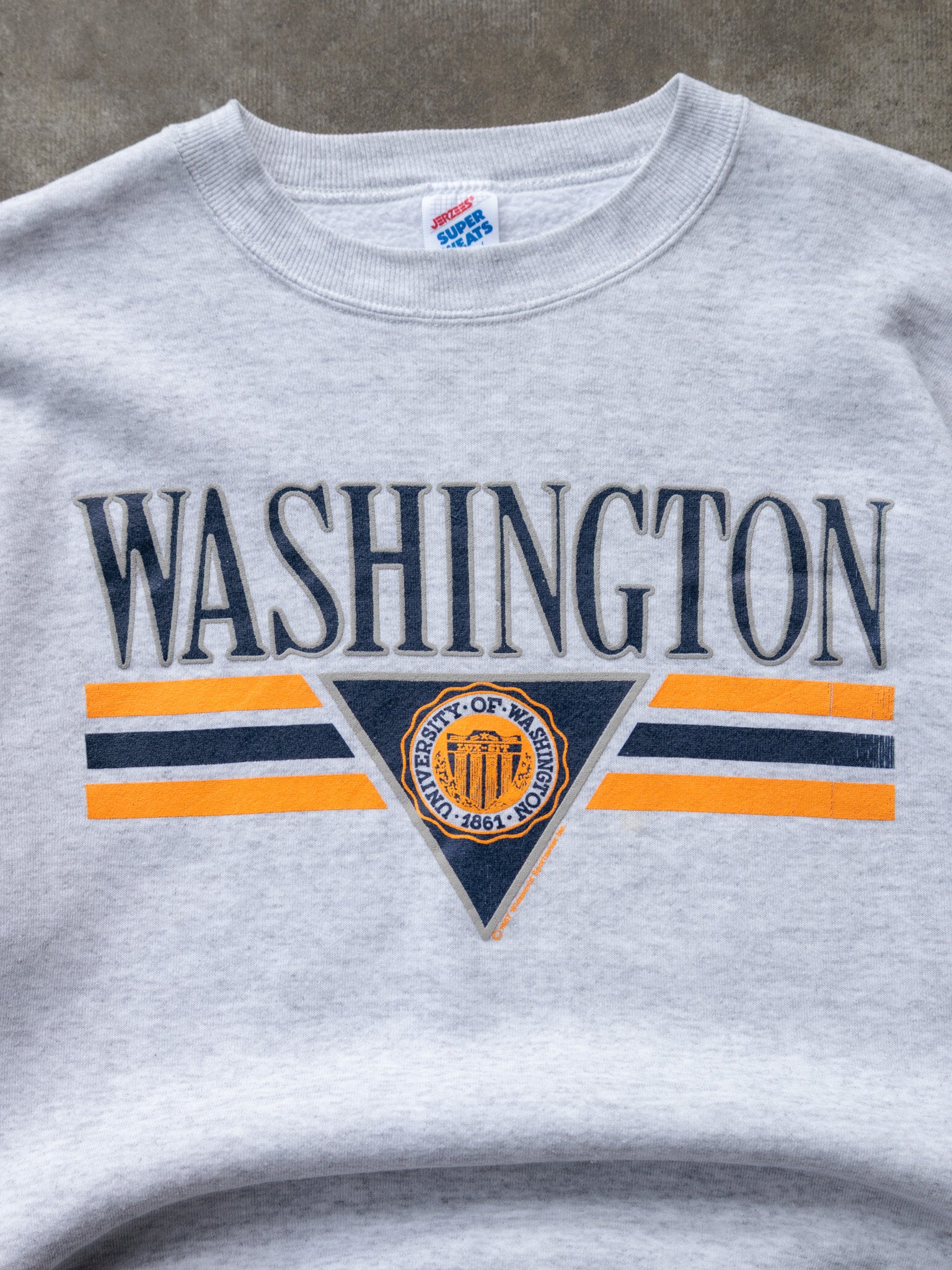 Vintage 1987 Grey University of Washington Sweatshirt (L)