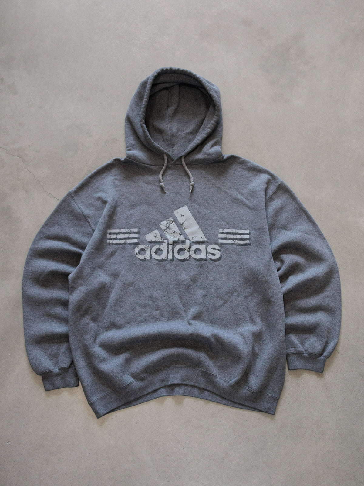 Vintage 90s Grey Adidas Hoodie (L)