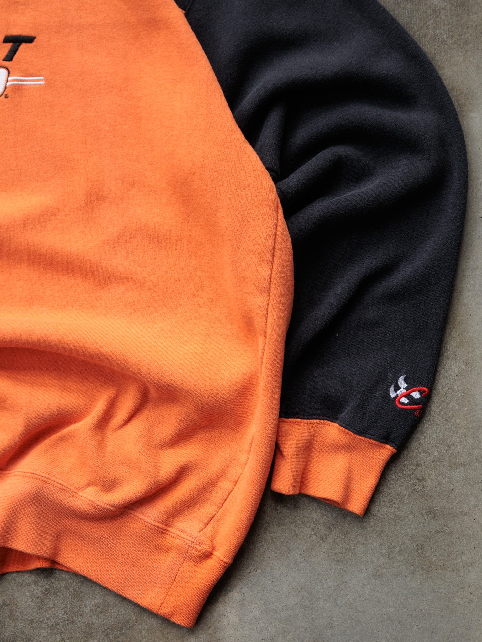 Vintage 00s Orange NASCAR Stewart Colourblock Sweatshirt (L)