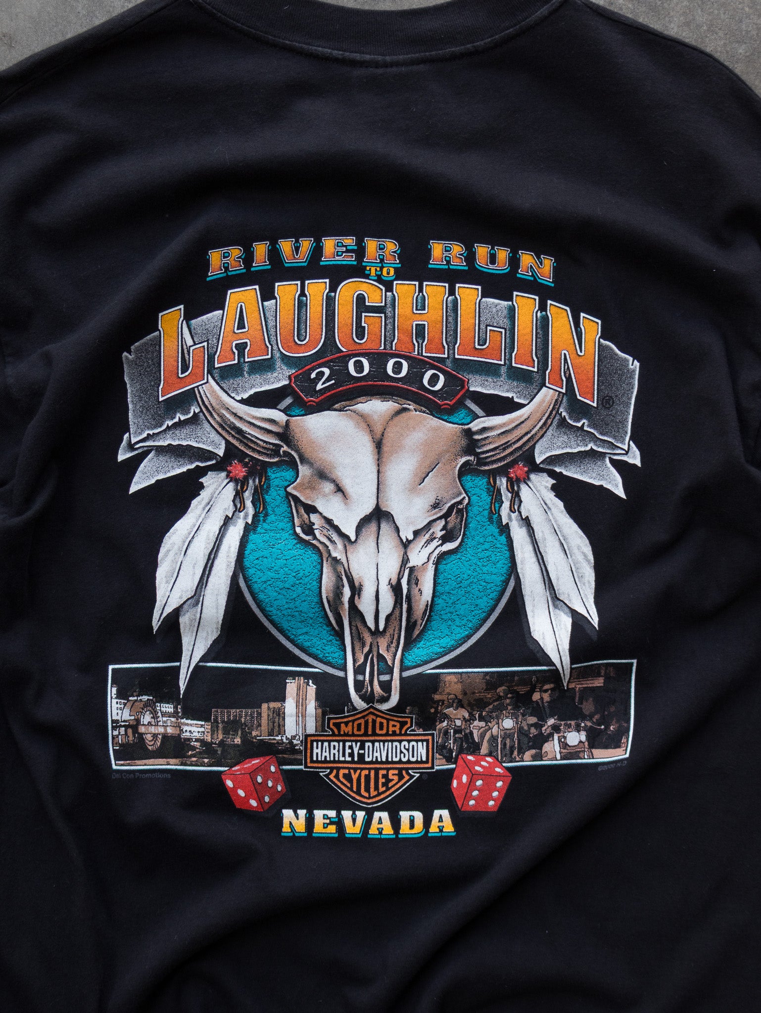 Vintage 2000 Harley-Davidson Laughlin River Run Nevada Tee (L)