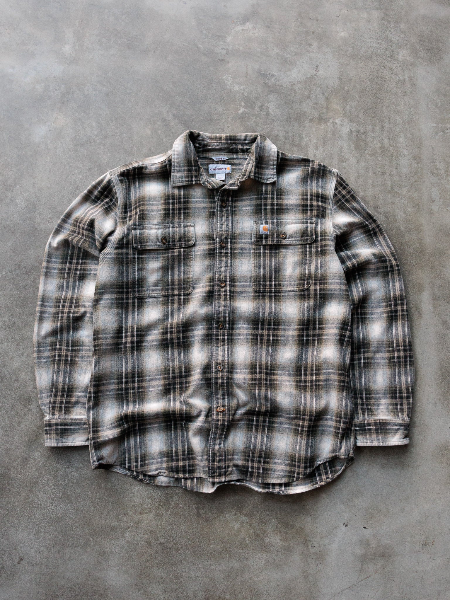 Vintage Multicolor Plaid Carhartt Shirt (L)