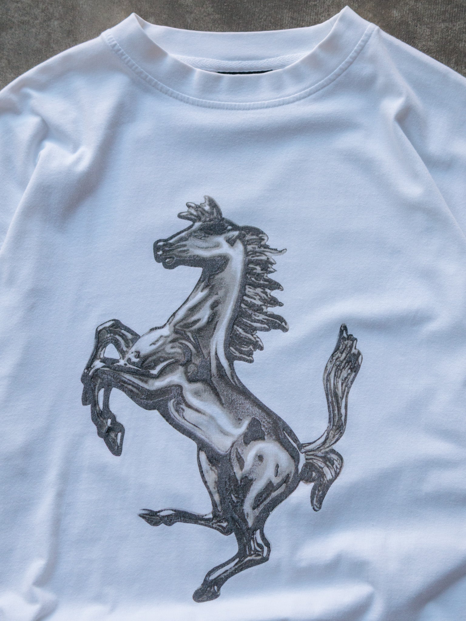 Vintage White Ferrari Tee (XL)