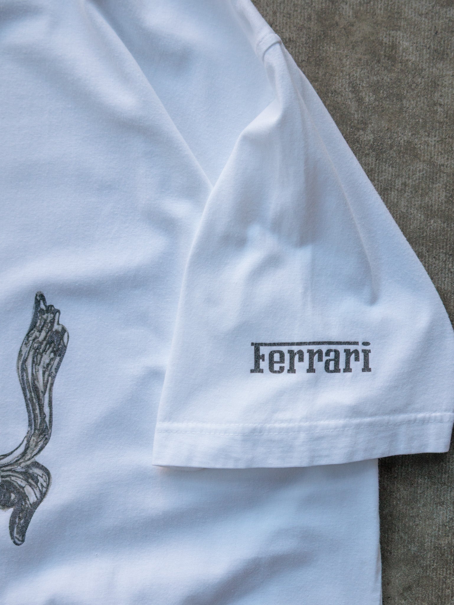 Vintage White Ferrari Tee (XL)