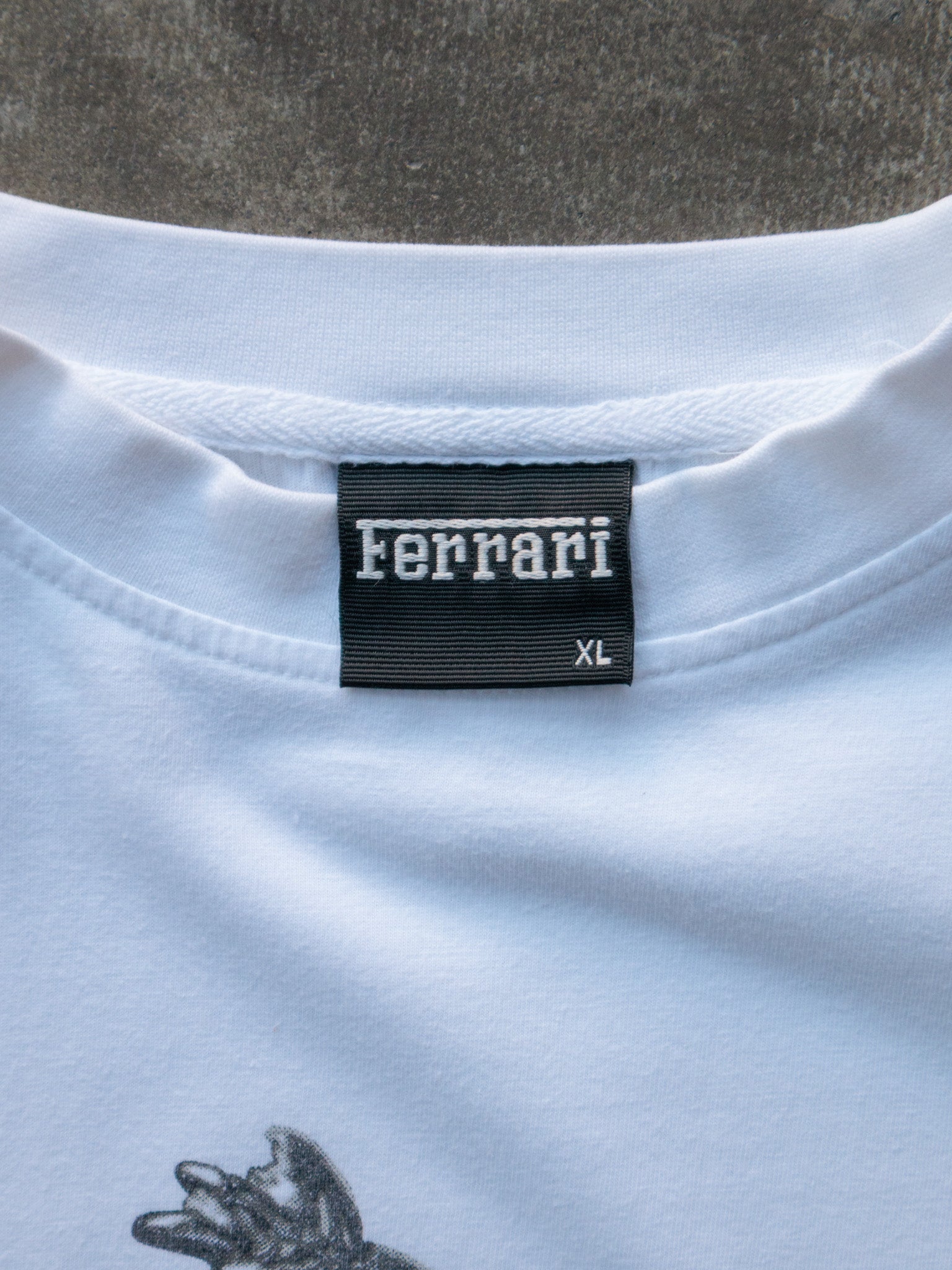 Vintage White Ferrari Tee (XL)