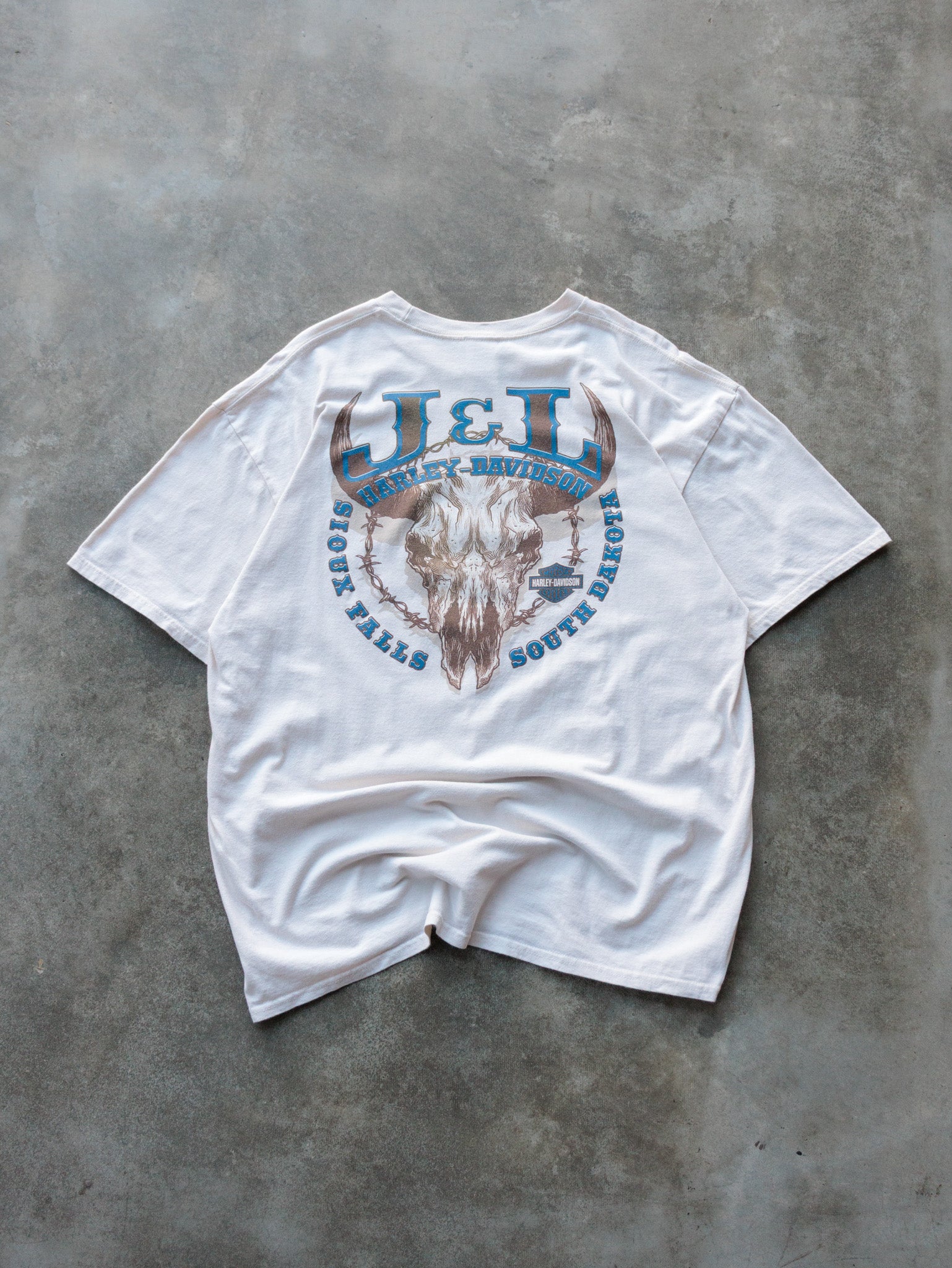 White Harley-Davidson Sioux Falls South Dakota Tee (XL)