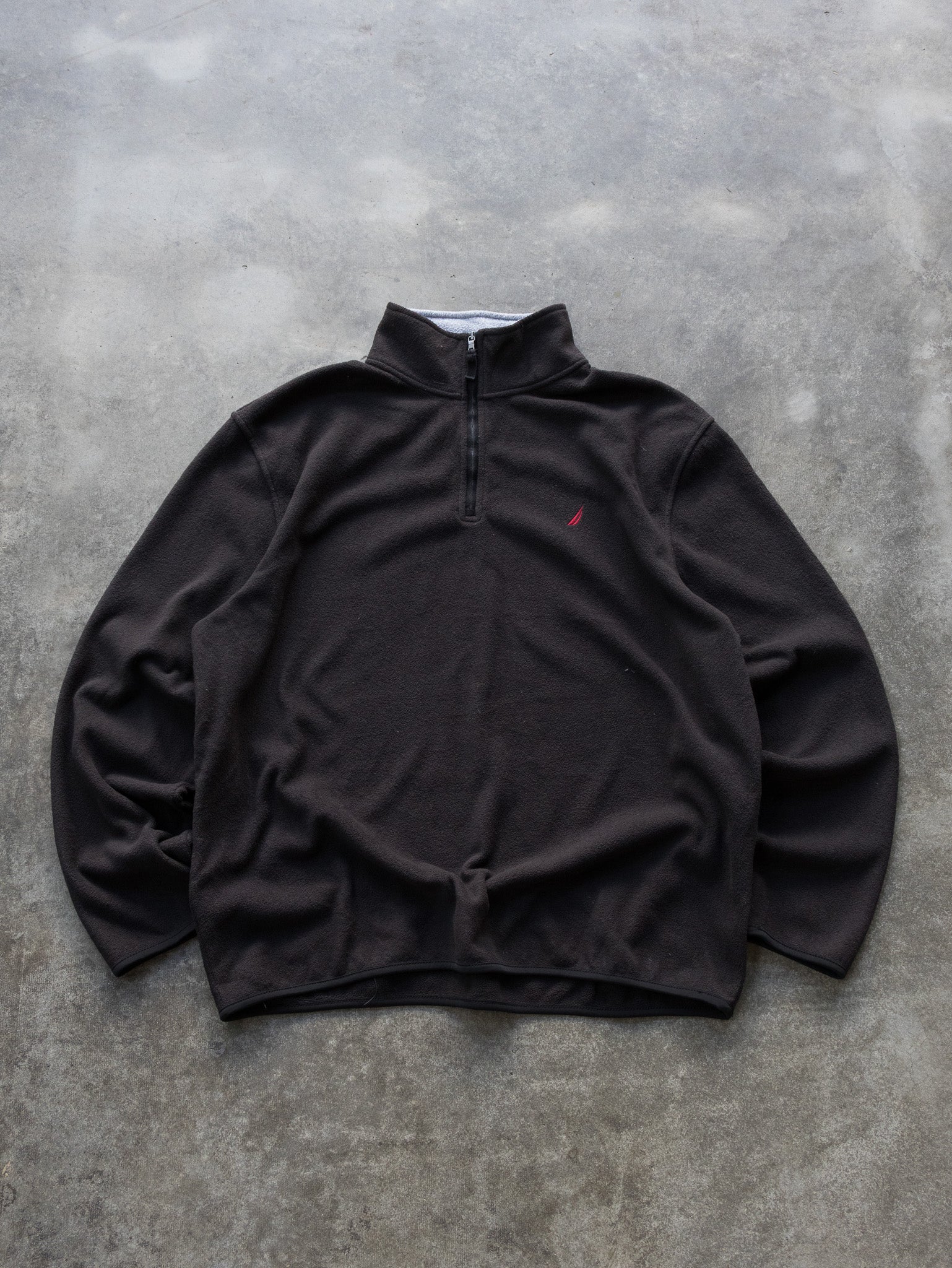 Vintage Black Nautica Quarter Zip Fleece (XL)