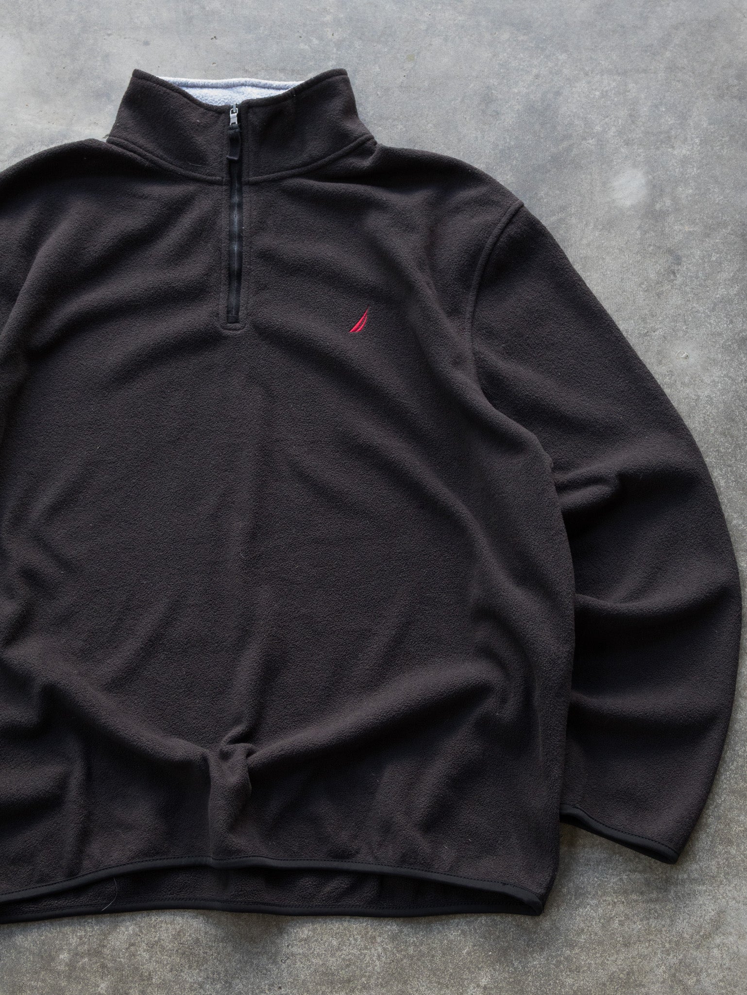 Vintage Black Nautica Quarter Zip Fleece (XL)