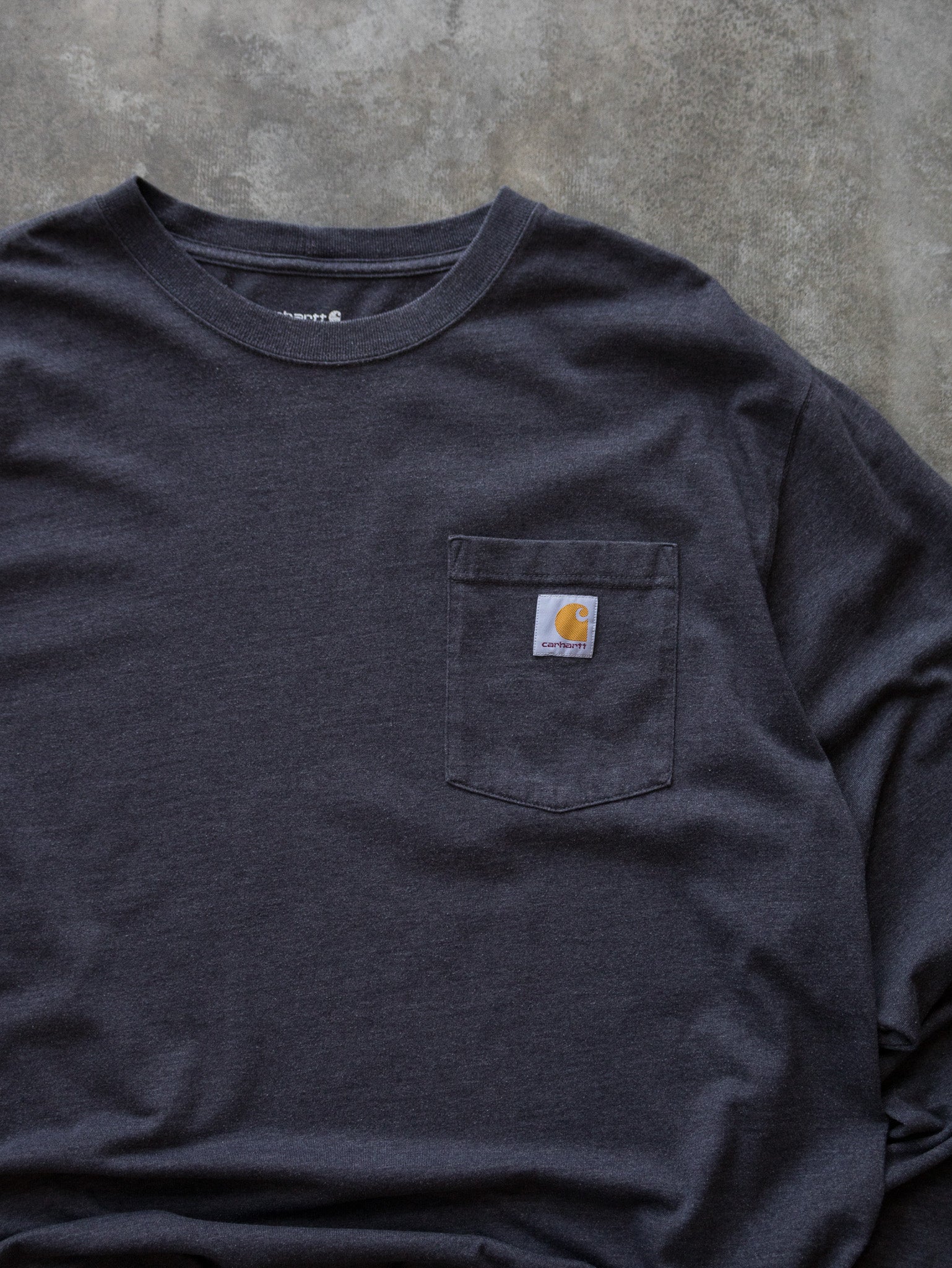 Vintage Grey Carhartt Pocket Long Sleeve (XL)