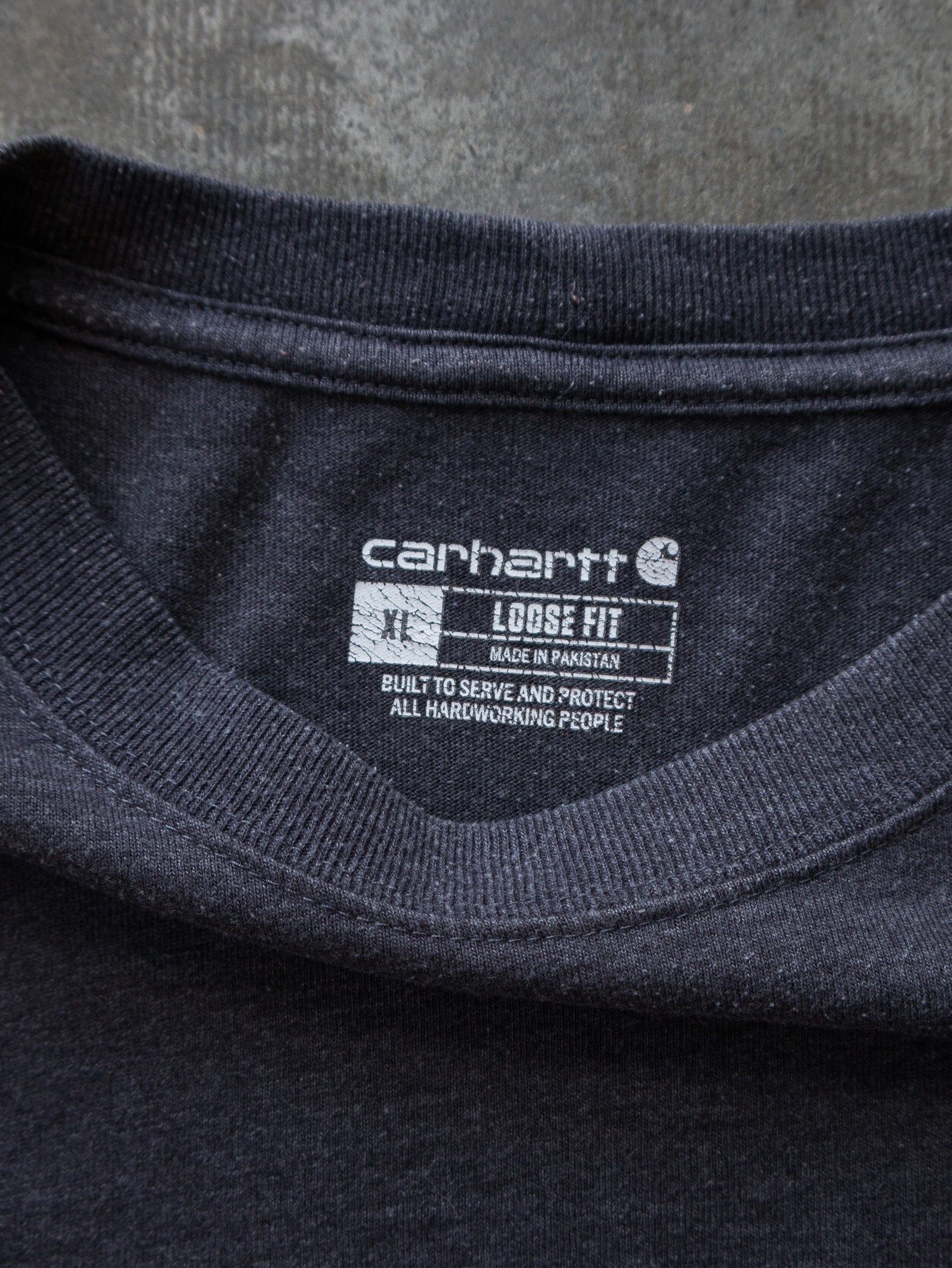 Vintage Grey Carhartt Pocket Long Sleeve (XL)